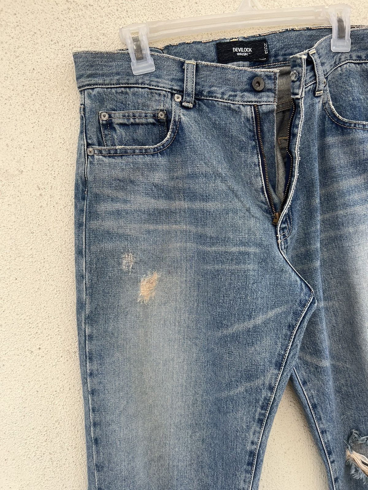 Devilock Vintage Devilock Vengeance Distress Mud Denim Selvedge Jeans Size US 32 / EU 48 - 8 Thumbnail