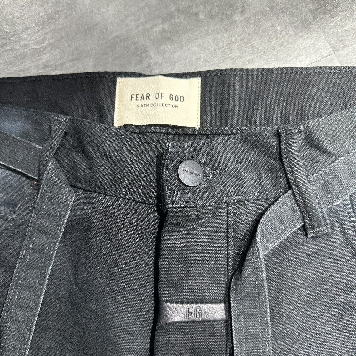 Fear of God Fear of God 6th Slim-Fit Canvas Jeans - Black Size US 29 - 4 Thumbnail
