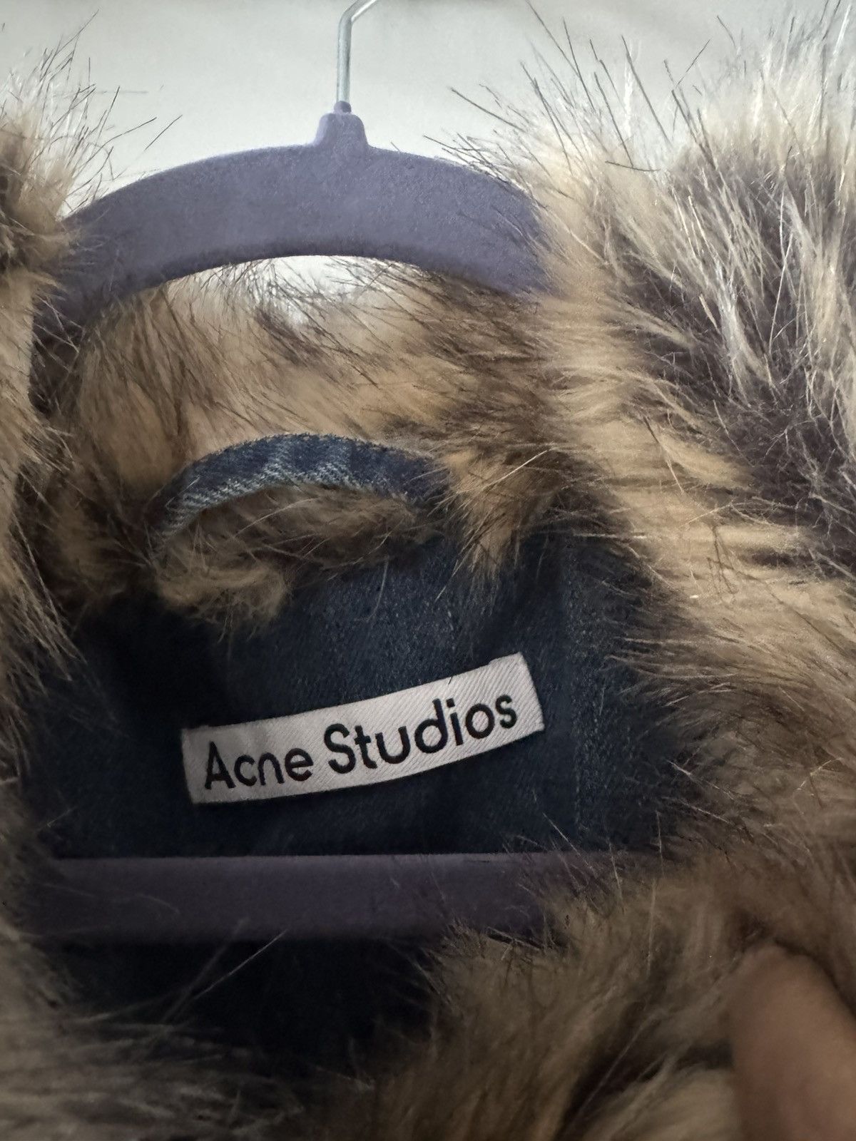 Acne Studios New Acne Studios Light Blue Denim Jacket with Brown Faux Fur Size XS / US 0-2 / IT 36-38 - 6 Thumbnail