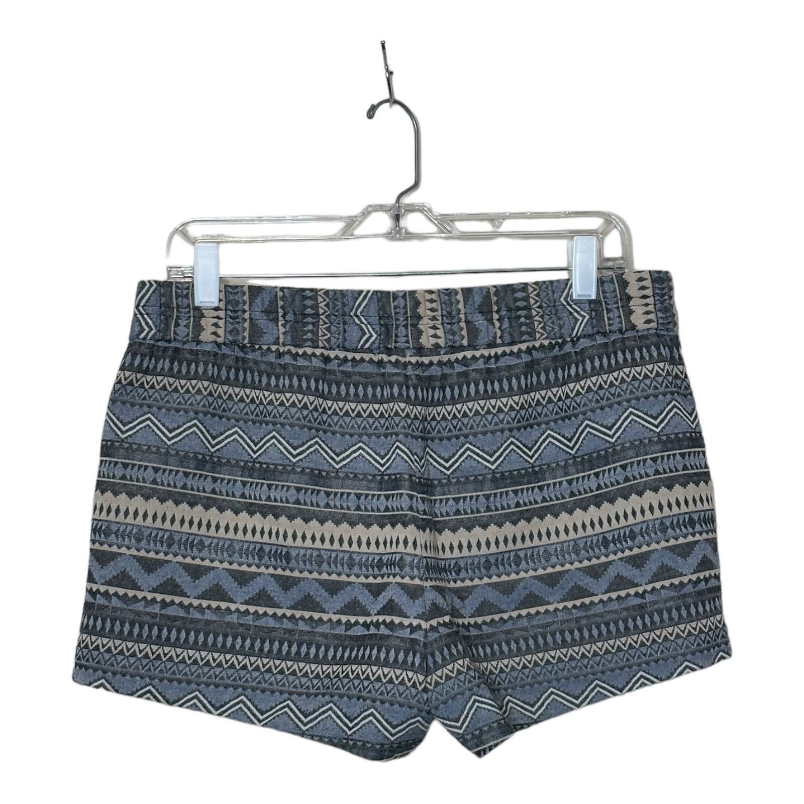 J.Crew J.CREW Blue-Gray Tribal Print Pockets Pull On Shorts size 8 Size 30" / US 8 / IT 44 - 6 Thumbnail
