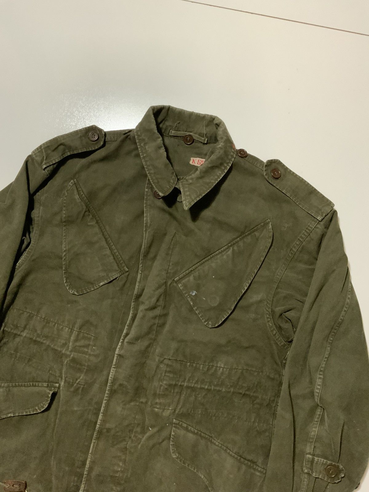 Vintage Vintage 50s 60s Dutch Military Army Field M60 Coat Jacket Size US M / EU 48-50 / 2 - 3 Thumbnail