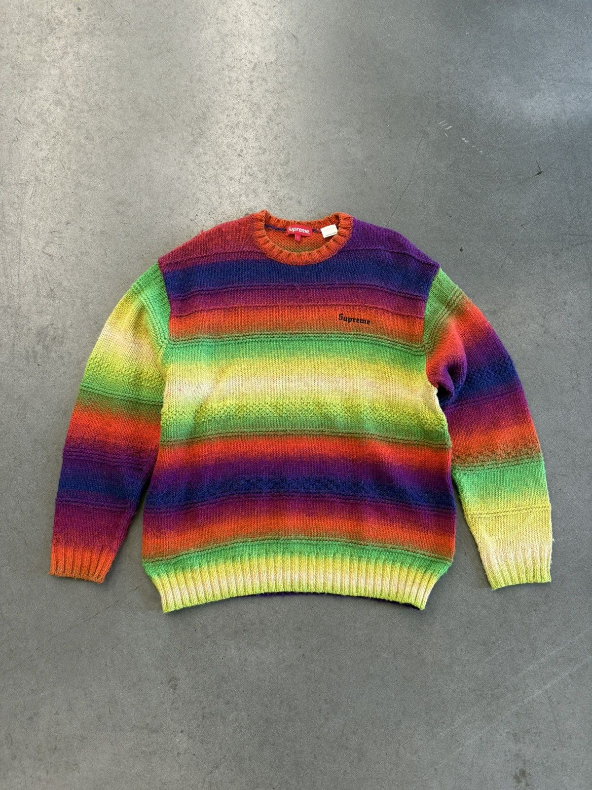 Supreme FW22 Supreme Gradient Stripe Sweater | Grailed