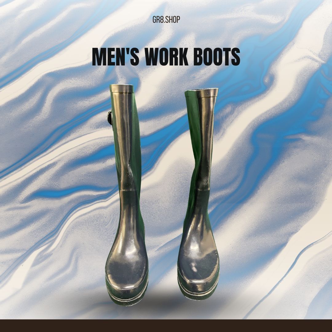 Other Mens Waterproof Rubber Work Boots Size 6 Durable Slip-Resist Size US 6 / EU 39 - 1 Thumbnail