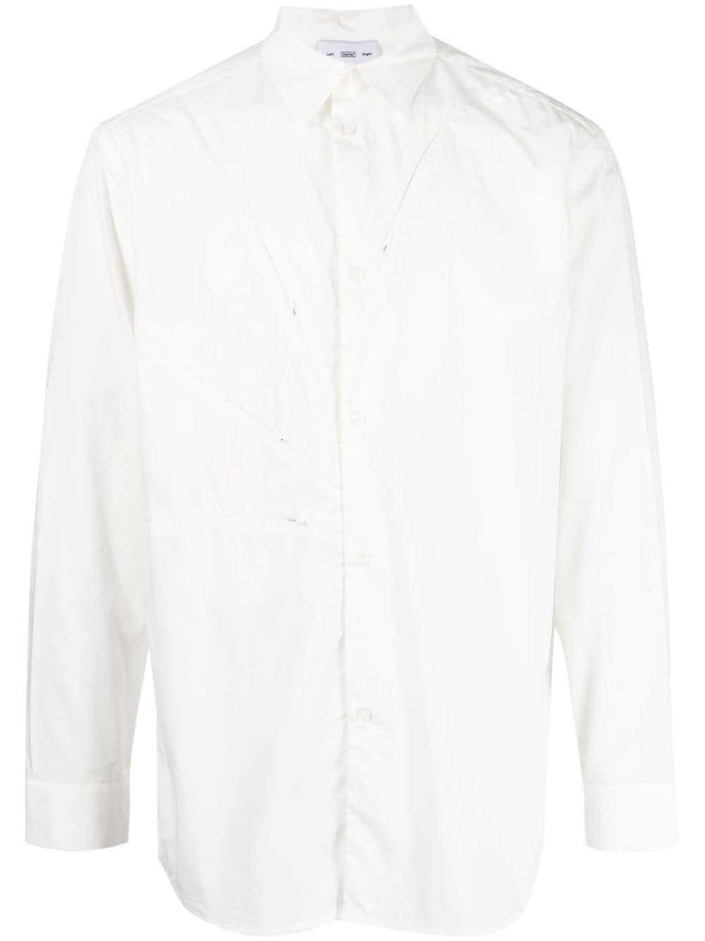 POST ARCHIVE FACTION (PAF) o1mle1124 Button Up Shirt in White Size US M / EU 48-50 / 2 - 1 Thumbnail
