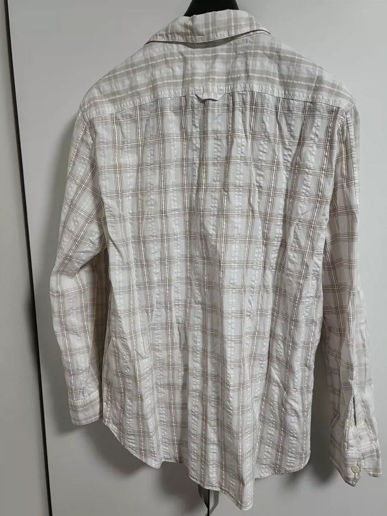 Loewe LOEWE Long sleeve shirt with patchwork plaid and leather b Size S / US 4 / IT 40 - 2 Thumbnail