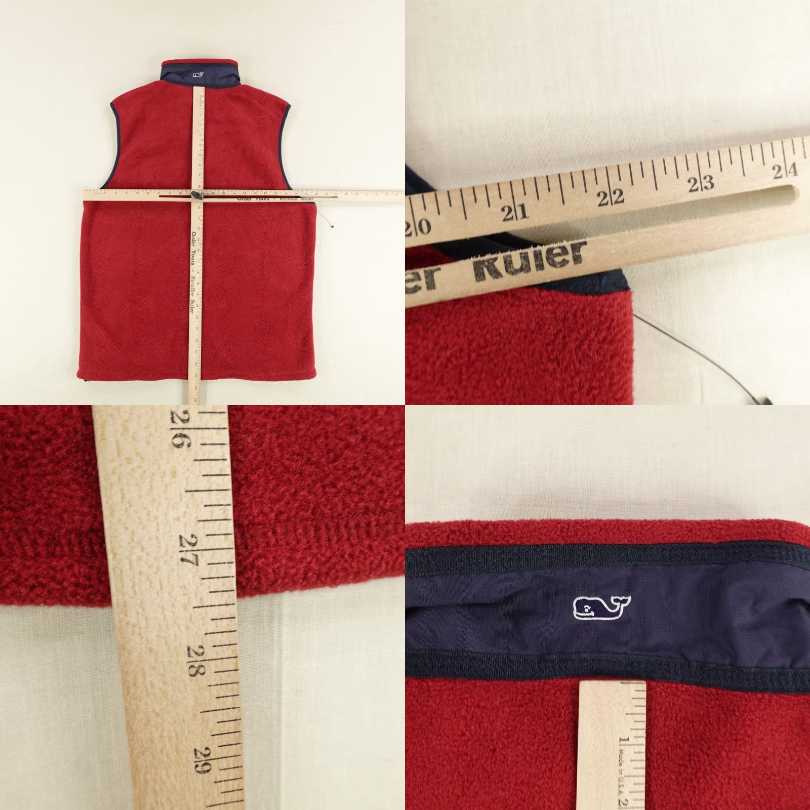 Vineyard Vines Vineyard Vines Vest Mens Medium Red Fleece Full Zip Up Zip Vest NEW Size US M / EU 48-50 / 2 - 8 Thumbnail