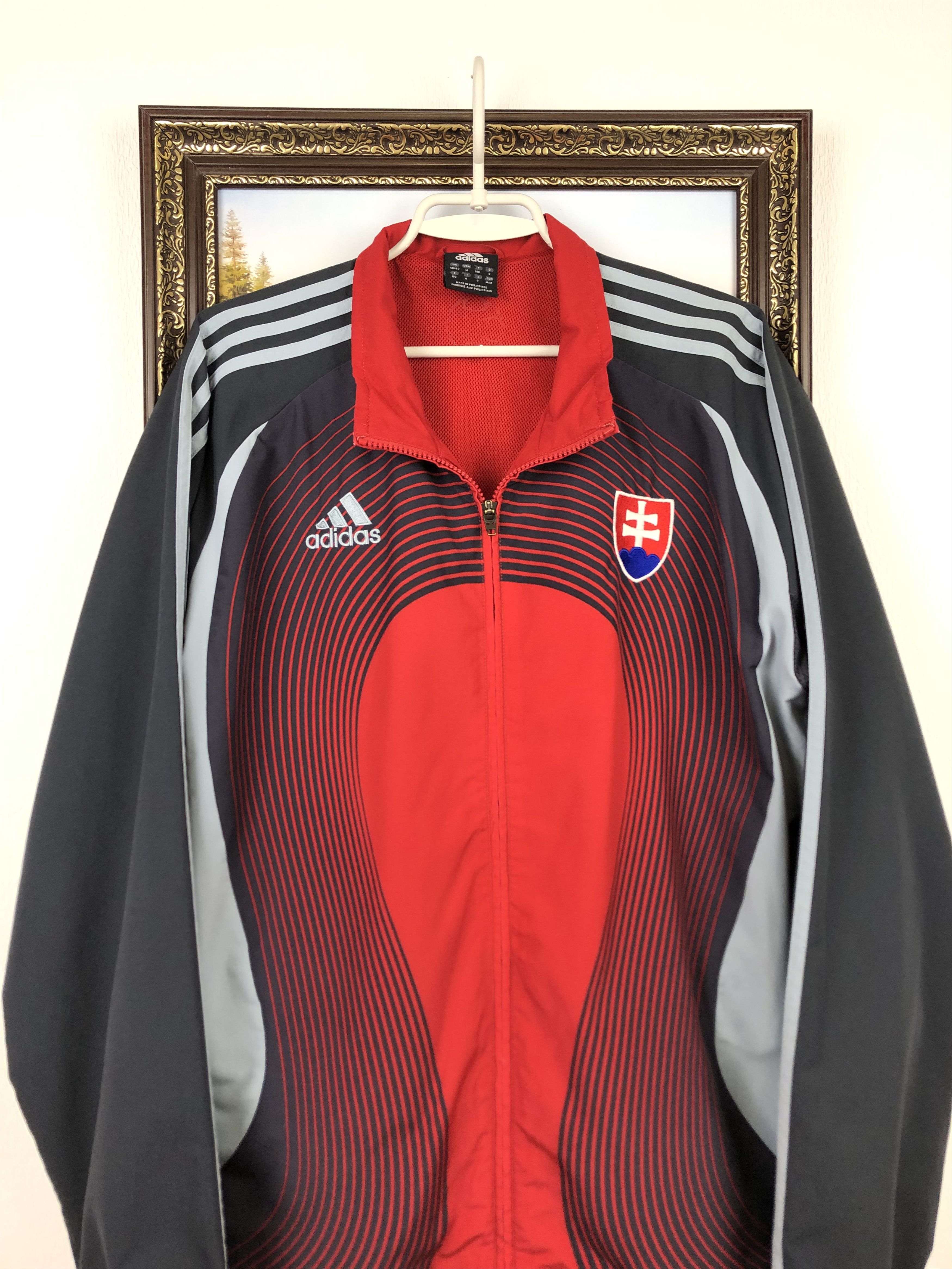Adidas × Vintage Vintage Adidas Slovakia Football Jacket Soccer Track Size US M / EU 48-50 / 2 - 2 Thumbnail