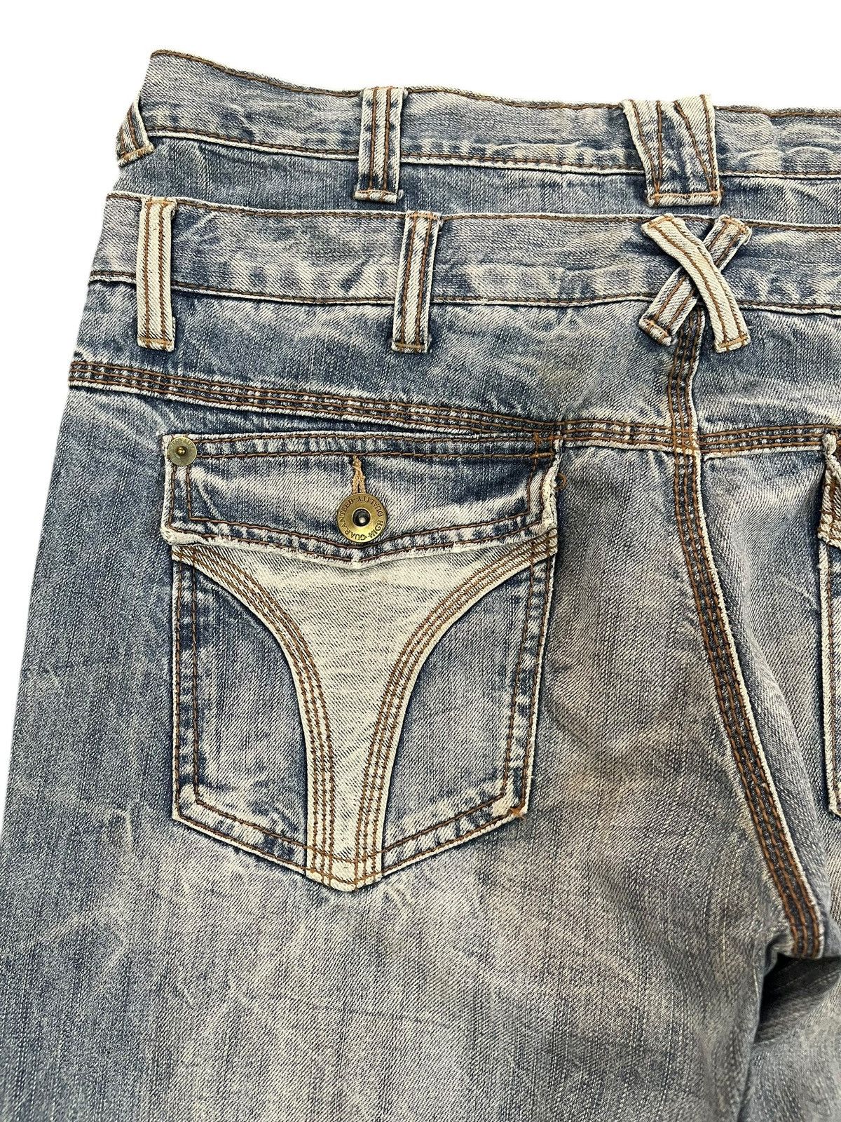 If Six Was Nine Vintage Daily Topics Double Waist Ripped Distressed Denim Size US 36 / EU 52 - 8 Thumbnail