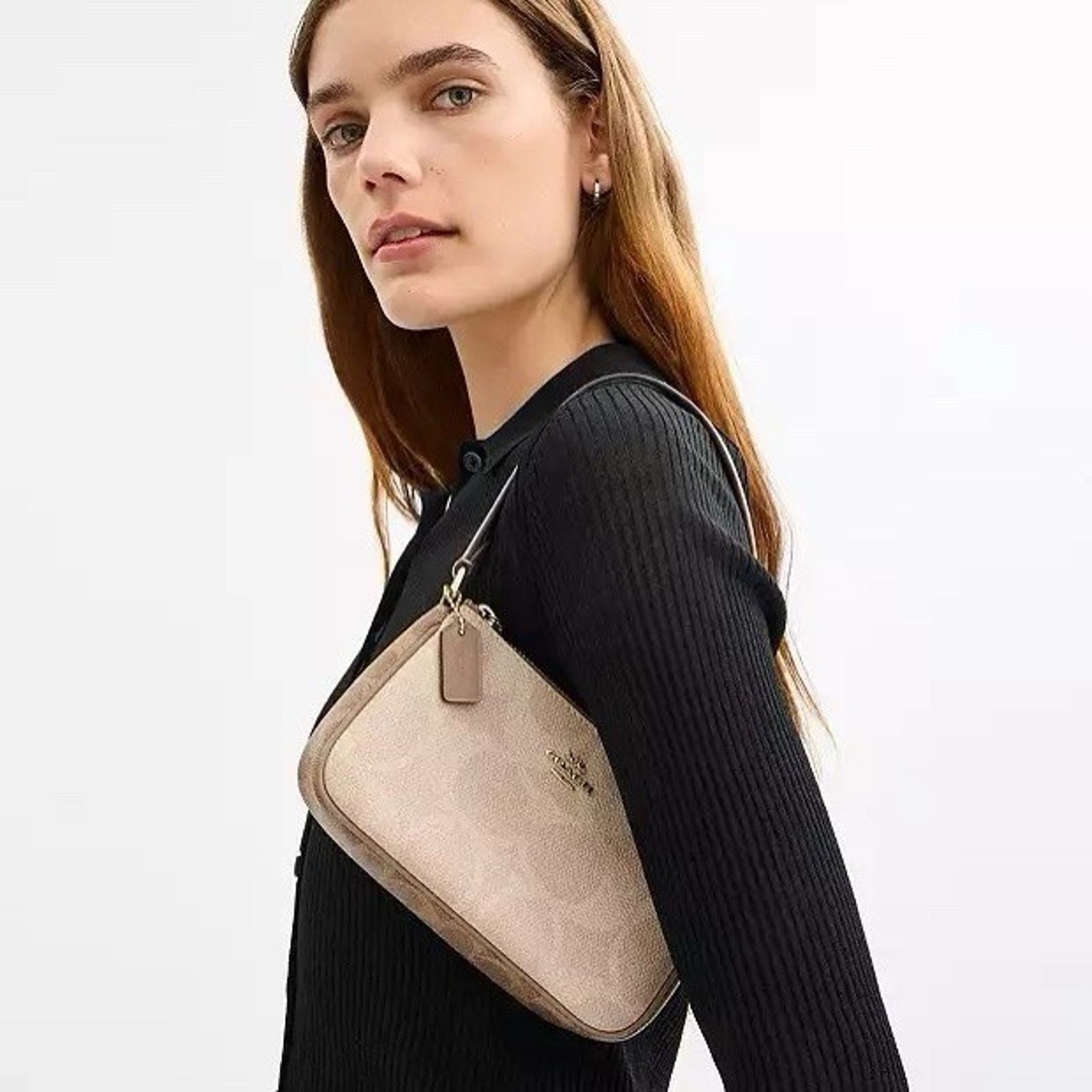 Coach NWT Coach Nolita 19 Signature Canvas CZ979, Gold/Sand/Tan Size ONE SIZE - 9 Thumbnail