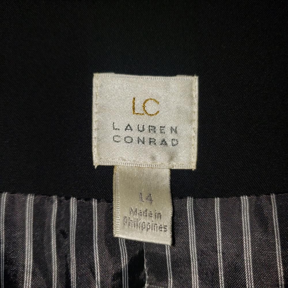 Designer CT1107 LC Lauren Conrad Black Ladies Lined Blazer 14 Size XL / US 12-14 / IT 48-50 - 5 Thumbnail