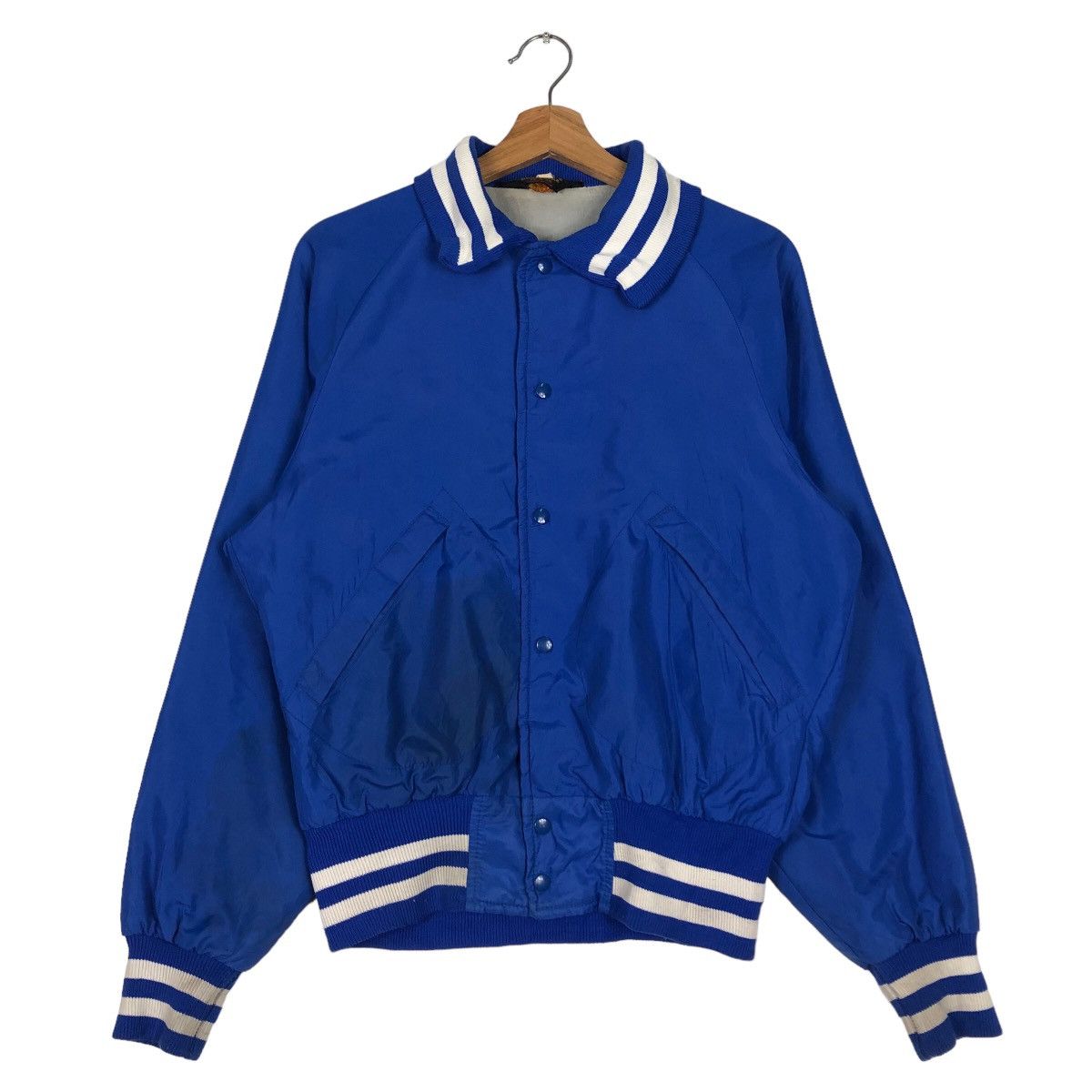 Japanese Brand 🔥Vintage Bomber Jacket Satin Dunbrooke USA Big Logo Size US S / EU 44-46 / 1 - 2 Thumbnail