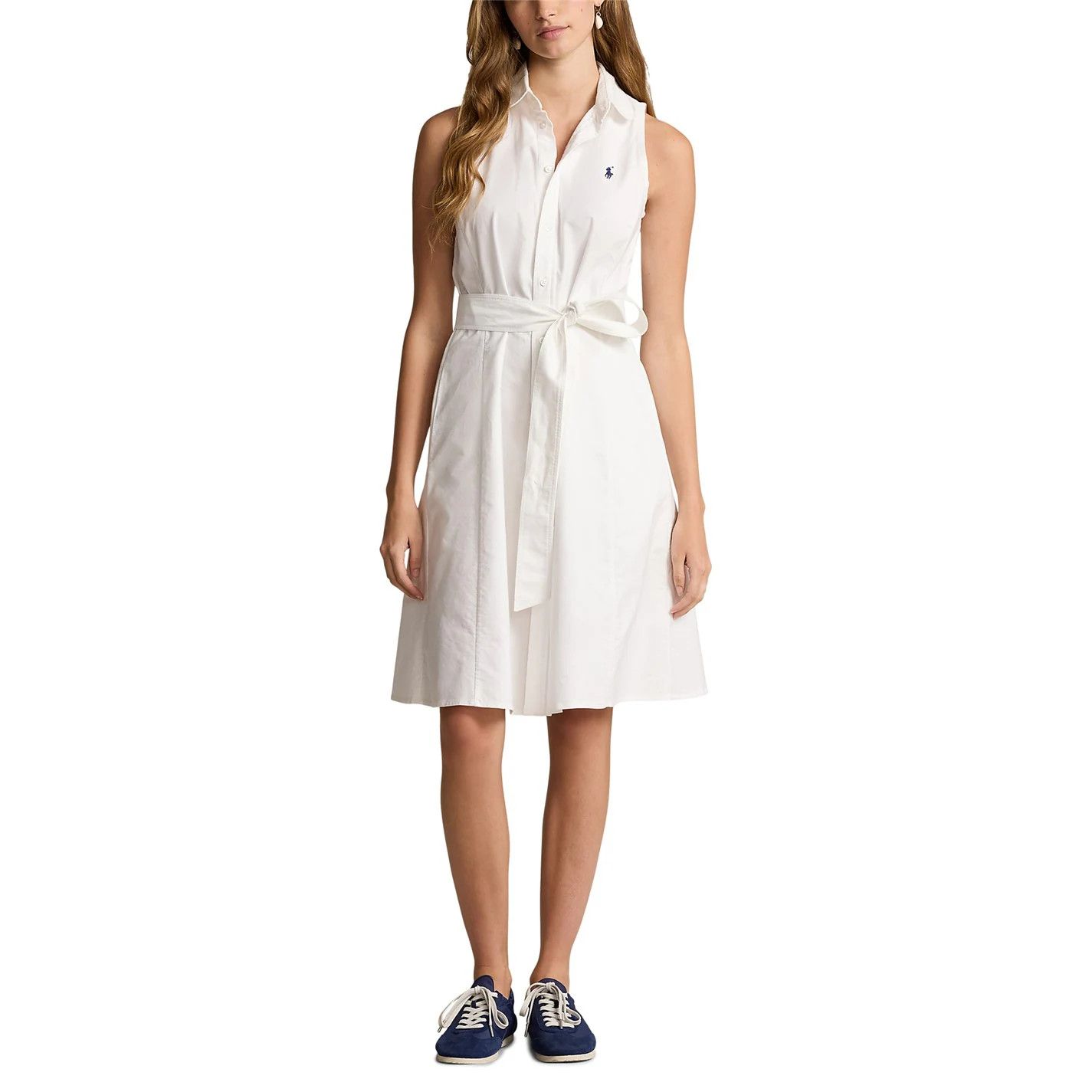 Polo Ralph Lauren o1g2r1mq0825 Cotton Polo Pony Mini Dress in White Size L / US 10 / IT 46 - 4 Thumbnail