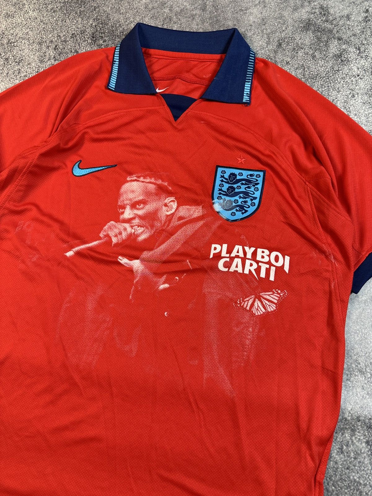 Nike Nike England Red Soccer Jersey Rare Style Playboi Carti XXL Size US XXL / EU 58 / 5 - 2 Thumbnail