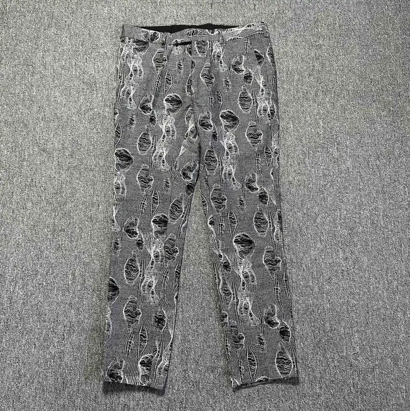 Dior Dior Men's Grey Embroidered Casual Pants 0089 Size US 27 - 1 Thumbnail