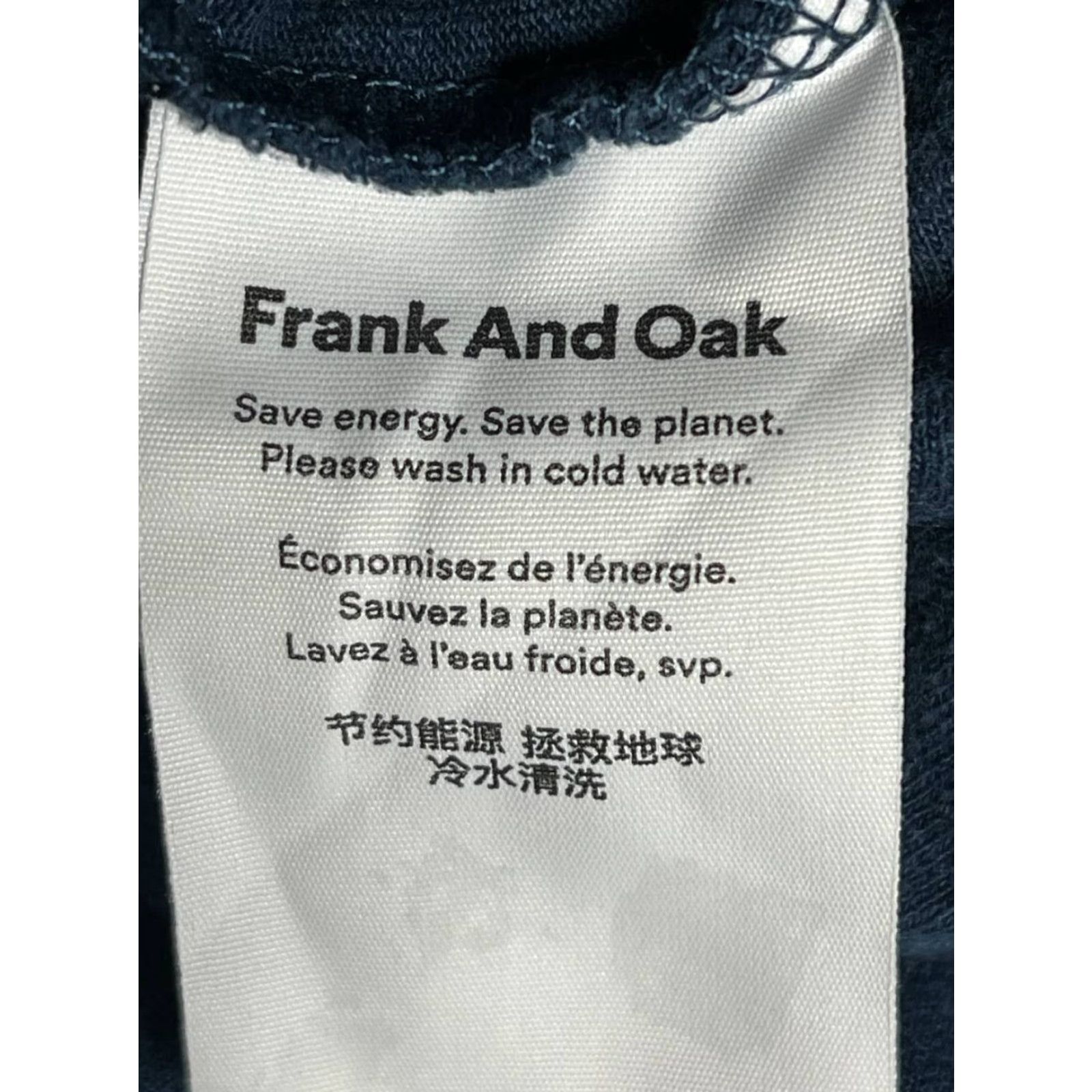 Vintage Frank & Oak Mens Slim Fit Short Sleeve Basic T-Shirt Blue Medium Size US M / EU 48-50 / 2 - 7 Thumbnail