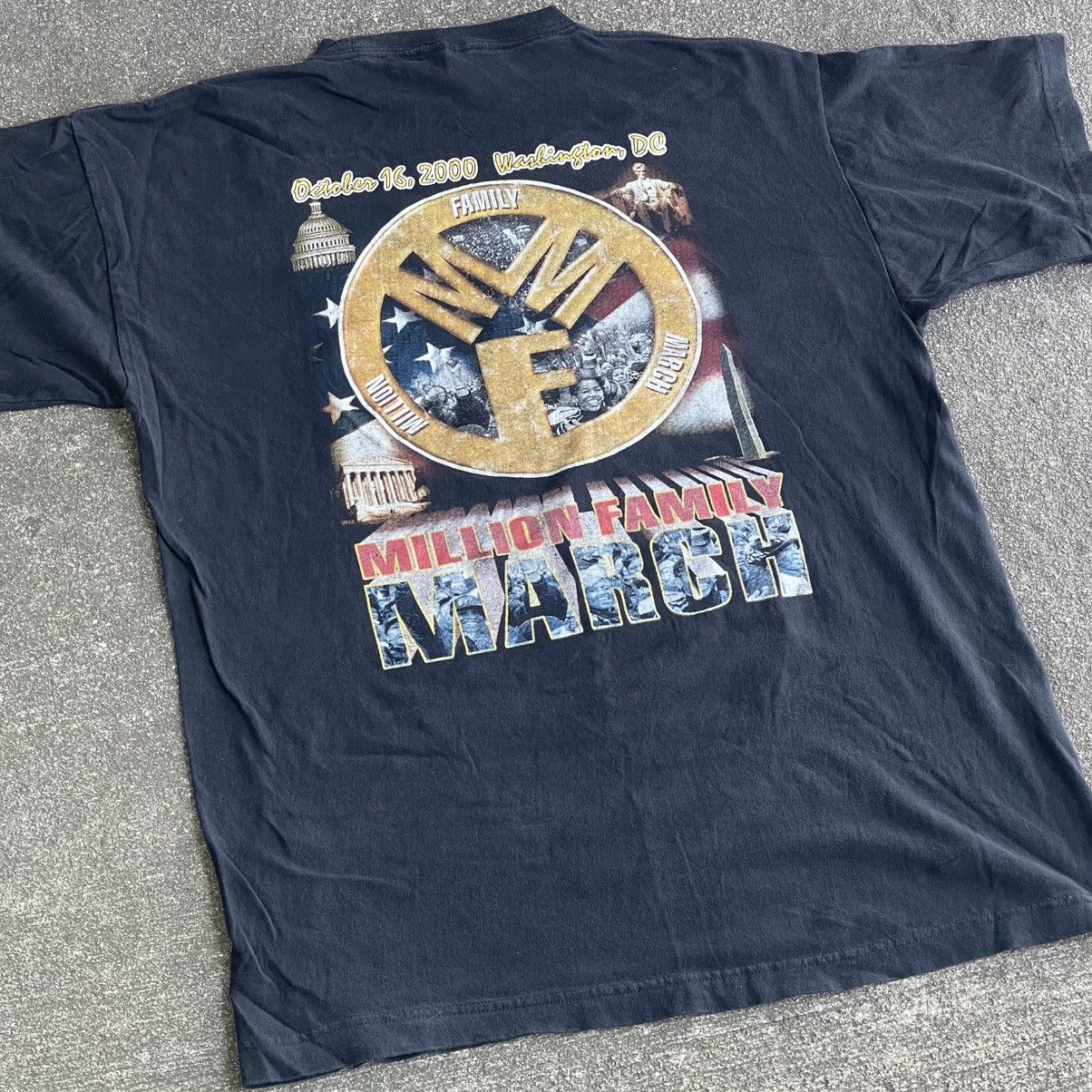 Rap Tees × Vintage VTG Million Family March Washington, DC Graphic T-Shirt XL Size US XL / EU 56 / 4 - 2 Thumbnail