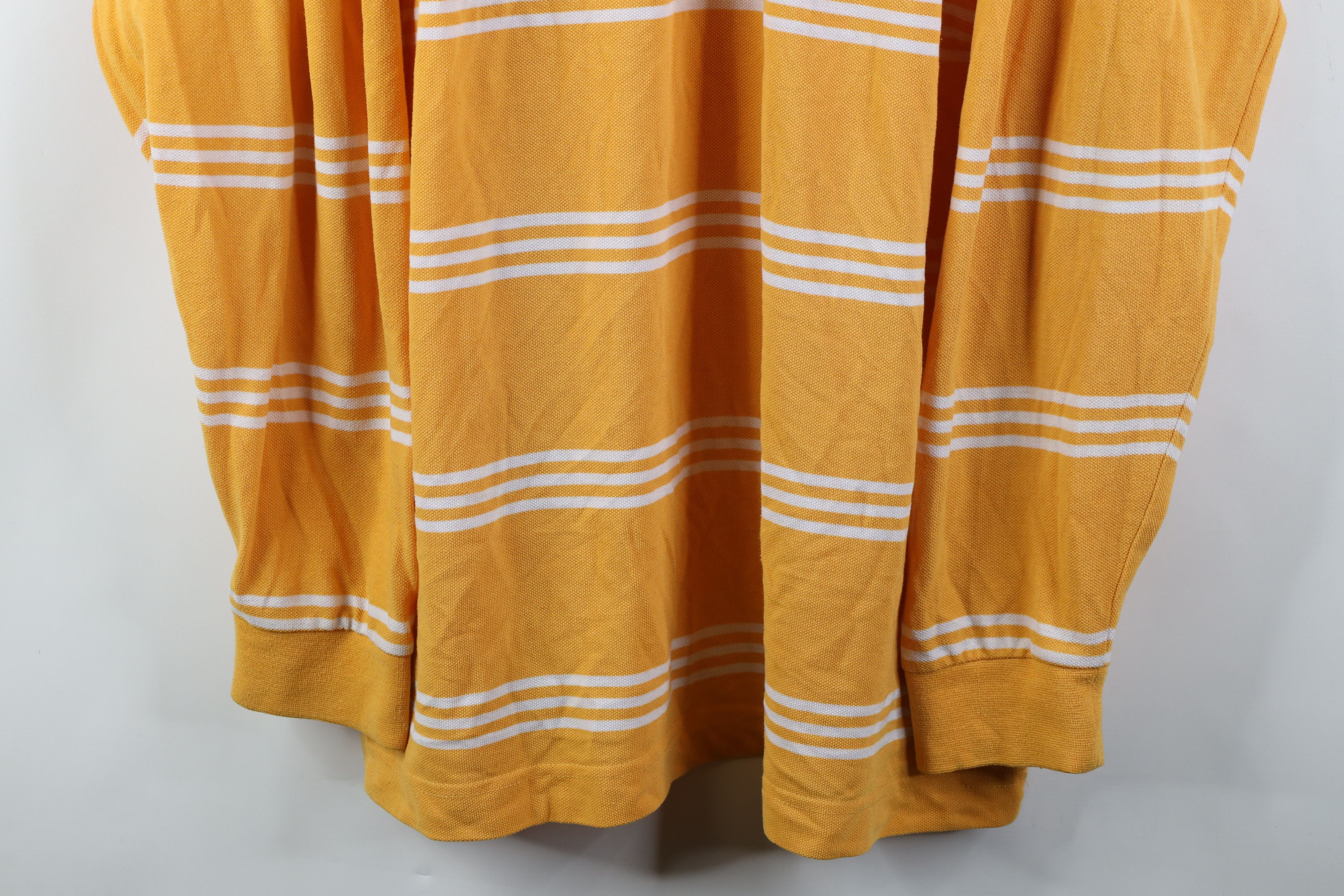 Lacoste Vintage Lacoste Logo Striped Long Sleeve Rugby Polo Shirt Size US XXL / EU 58 / 5 - 3 Thumbnail