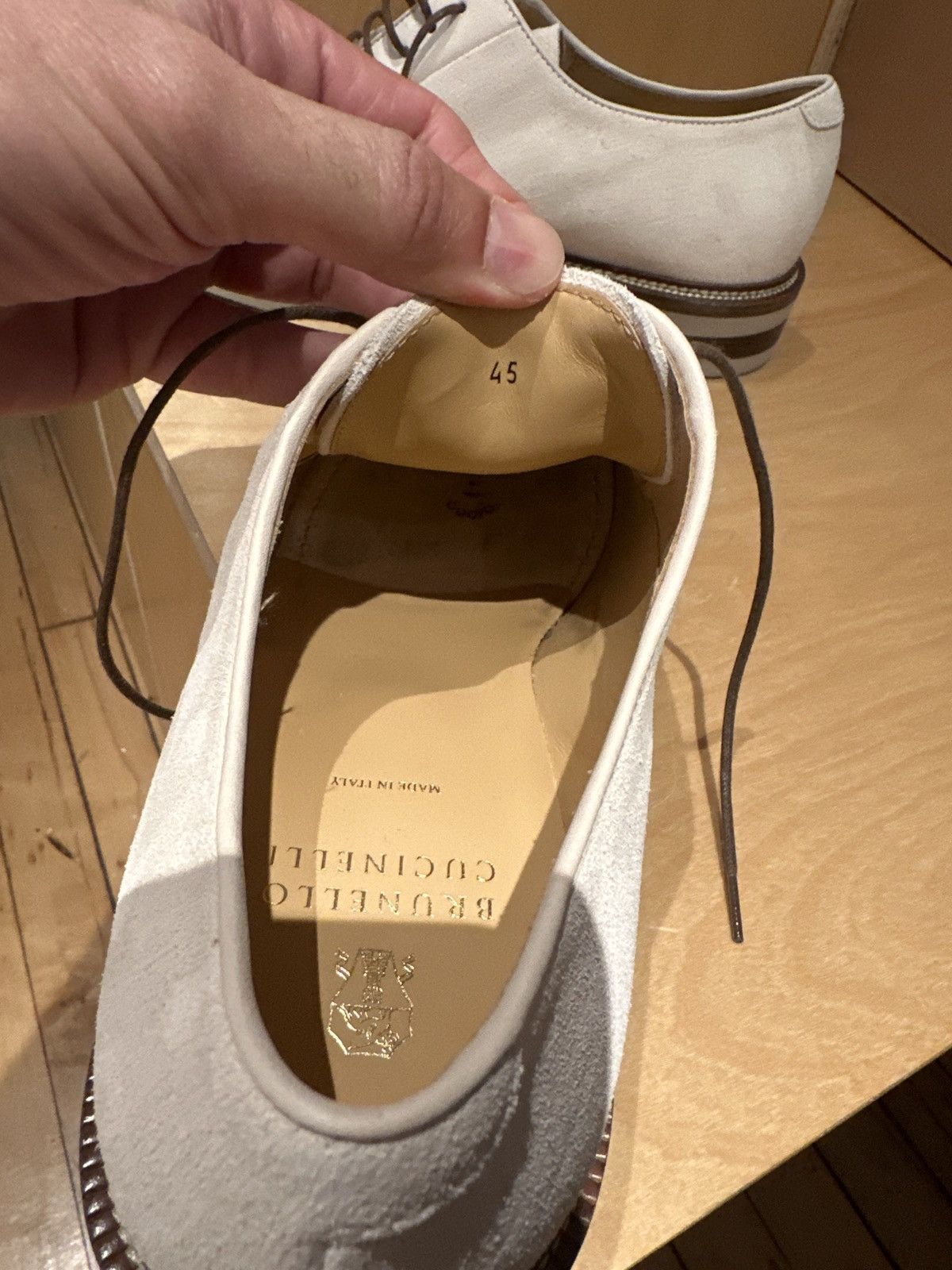 Brunello Cucinelli Brunello Cucinelli Suede ‘Derbys’ Size US 12 / EU 45 - 1 Thumbnail