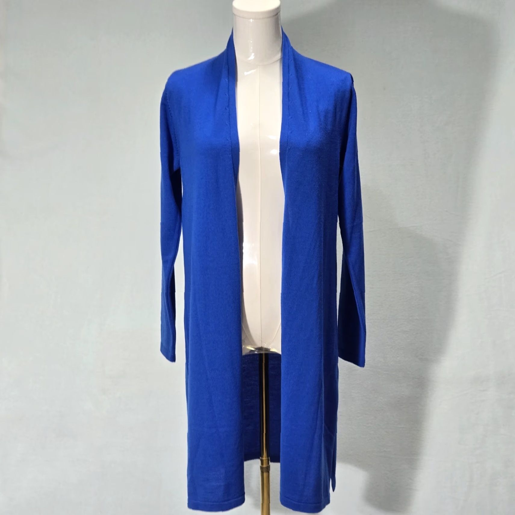 Vintage Kettlewell Cardigan Womens Long Sleeve Blue Wool Size S Open Front Size S / US 4 / IT 40 - 2 Thumbnail