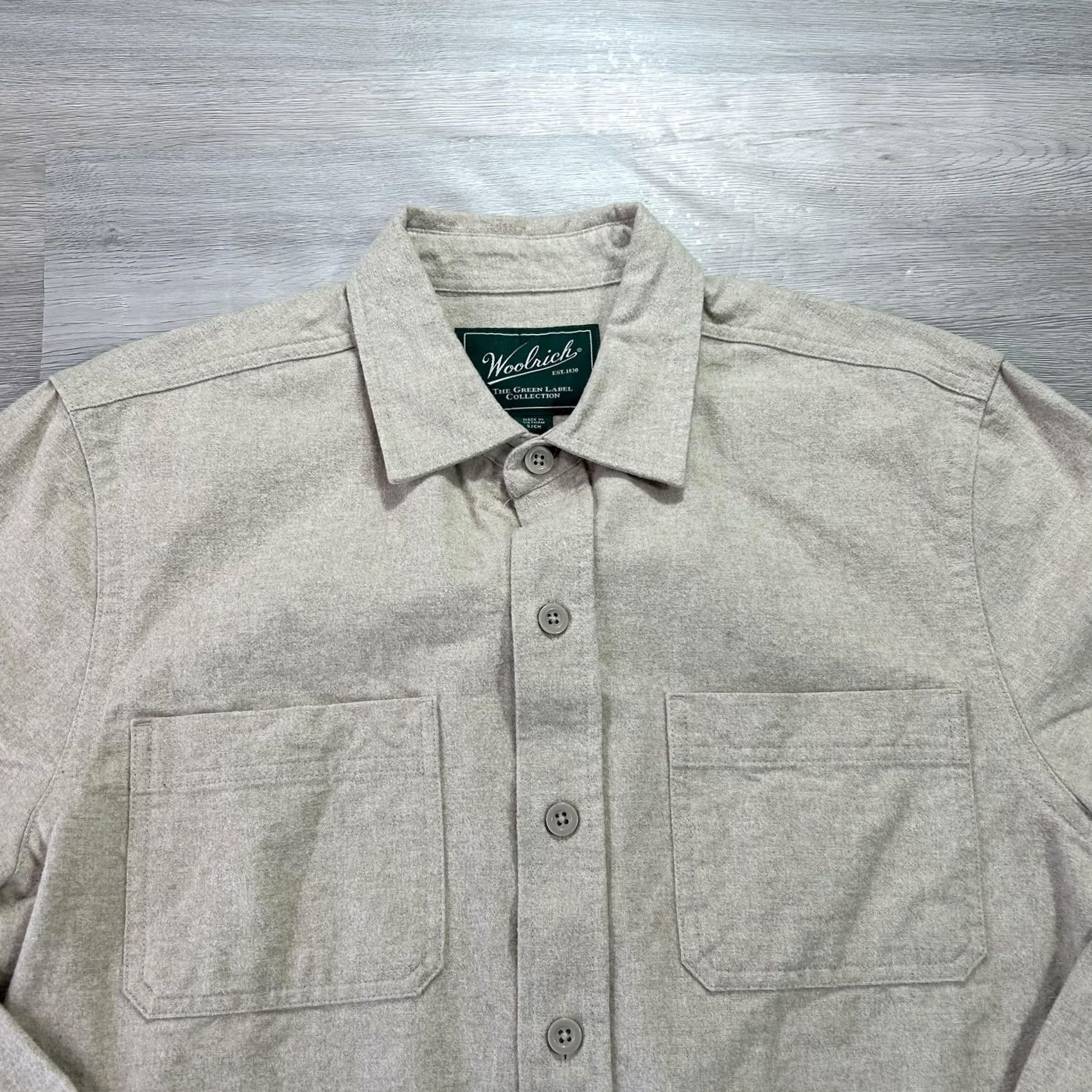 Vintage Woolrich Shirt Mens Small Beige Flannel Button-Up Long Sleeve Casual Regular Fit Cotton Pocketed N/A Size US S / EU 44-46 / 1 - 5 Thumbnail
