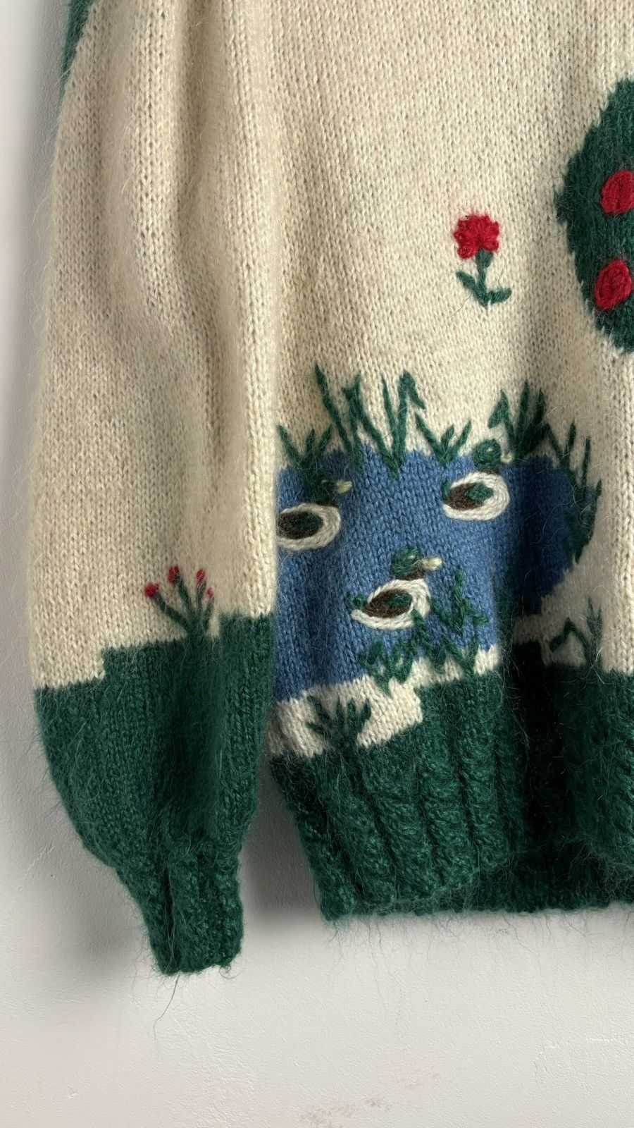 Handmade Vintage Mohair Pond Life Knitted Cardigan Size ONE SIZE - 8 Thumbnail