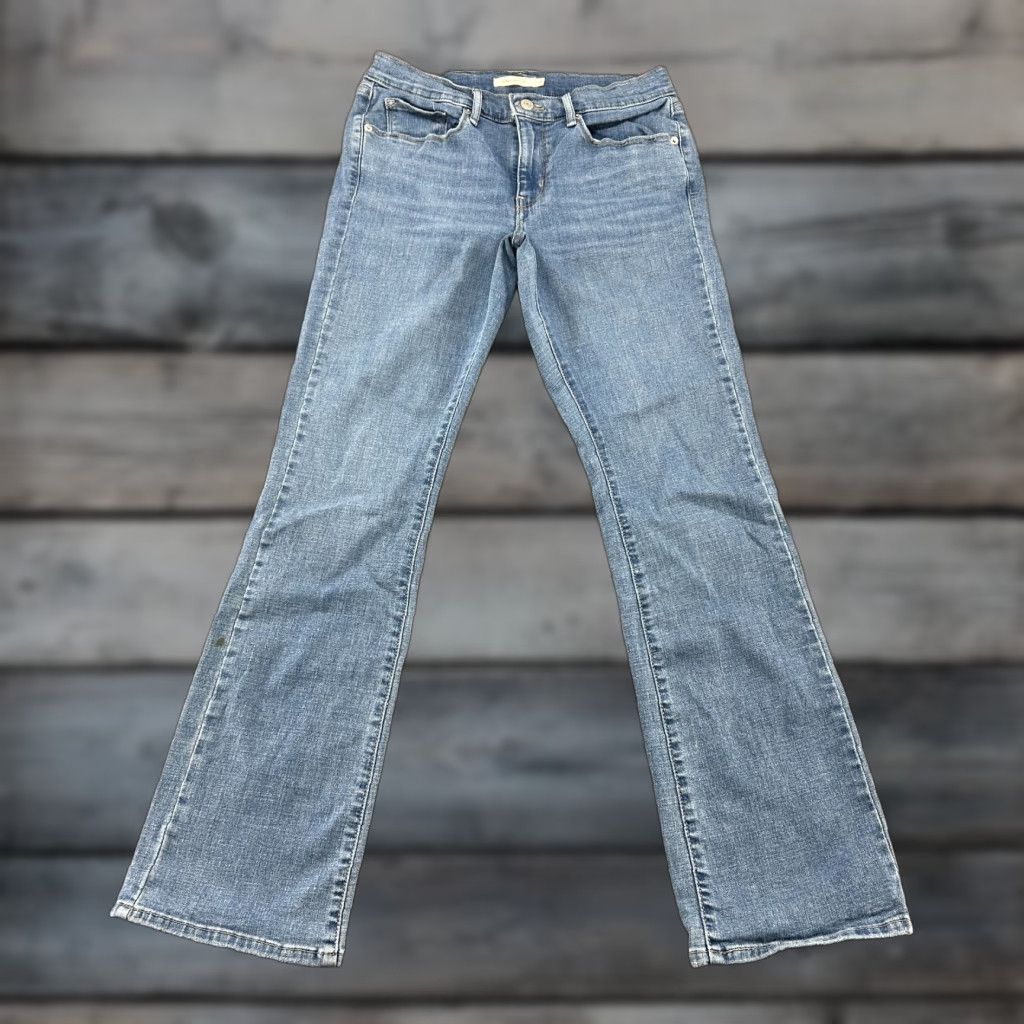 Levi's Levi's Jeans Womens 10 Blue Bootcut Classic Fit Light Wash Stretch Denim Cotton Jeans Women Regular 32x30 Blue Bootcut Stretch Distressed Size 24" / US 00 / IT 34 - 1 Thumbnail