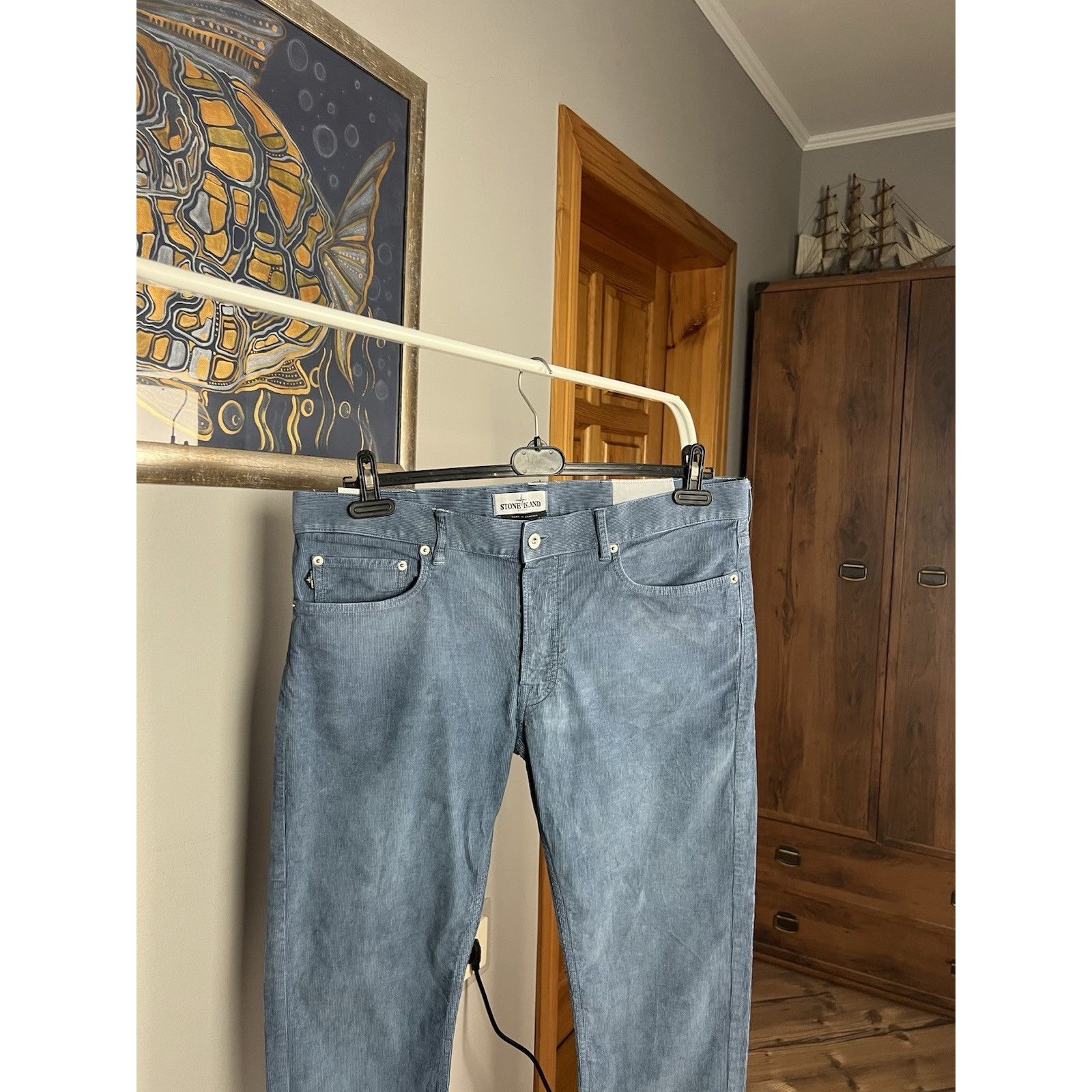 Stone Island MINT! Stone Island Blue Corduroy Pants Size W 36 L 34 Size US 36 / EU 52 - 5 Thumbnail