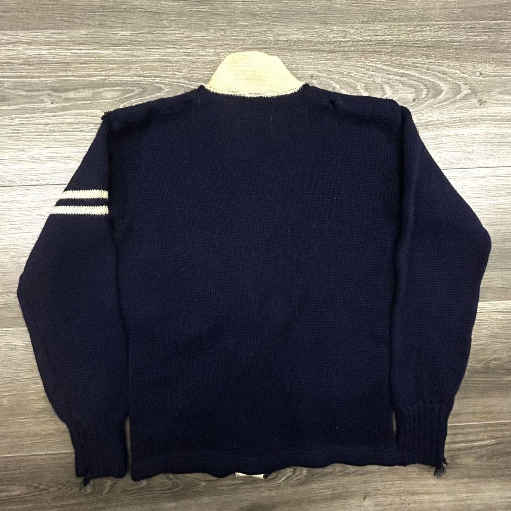McGregor VINTAGE MacGregor Cardigan Sweater Womens S Navy Blue Wool Size S / US 4 / IT 40 - 2 Thumbnail