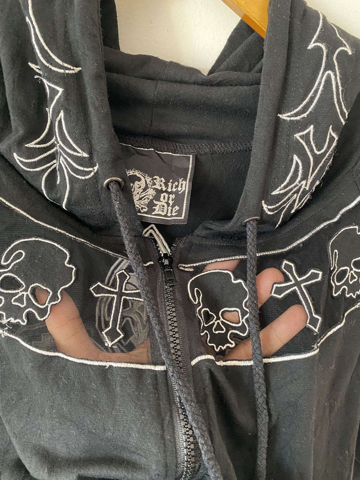 If Six Was Nine Rich or Die Japanese Gothic Punk Skulls Lgb Ifsixwasnine Size US L / EU 52-54 / 3 - 4 Thumbnail