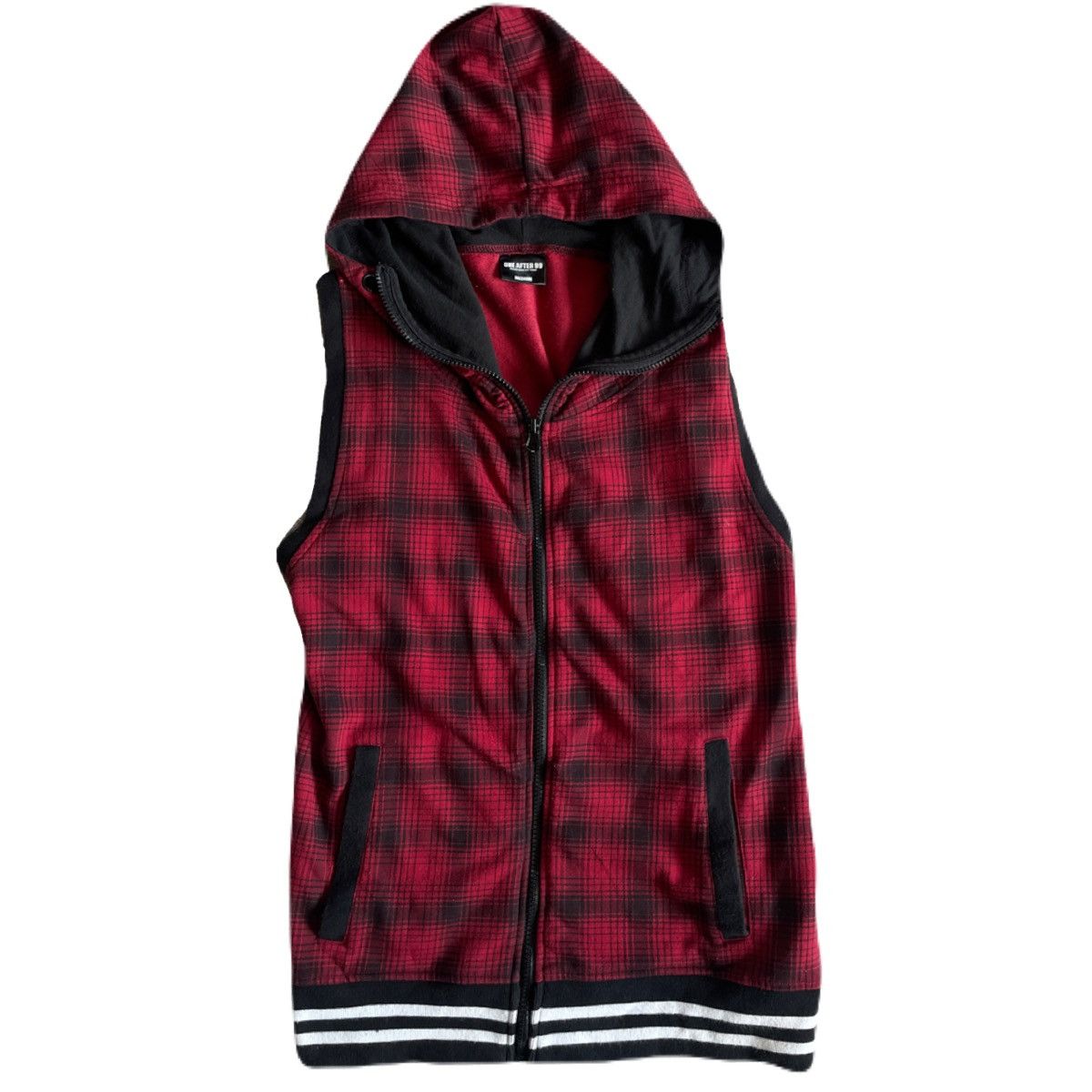 If Six Was Nine 2000s Japanese archive Vkei Plaid Sleeve-Less Zip Up Hoodie Size US S / EU 44-46 / 1 - 2 Thumbnail