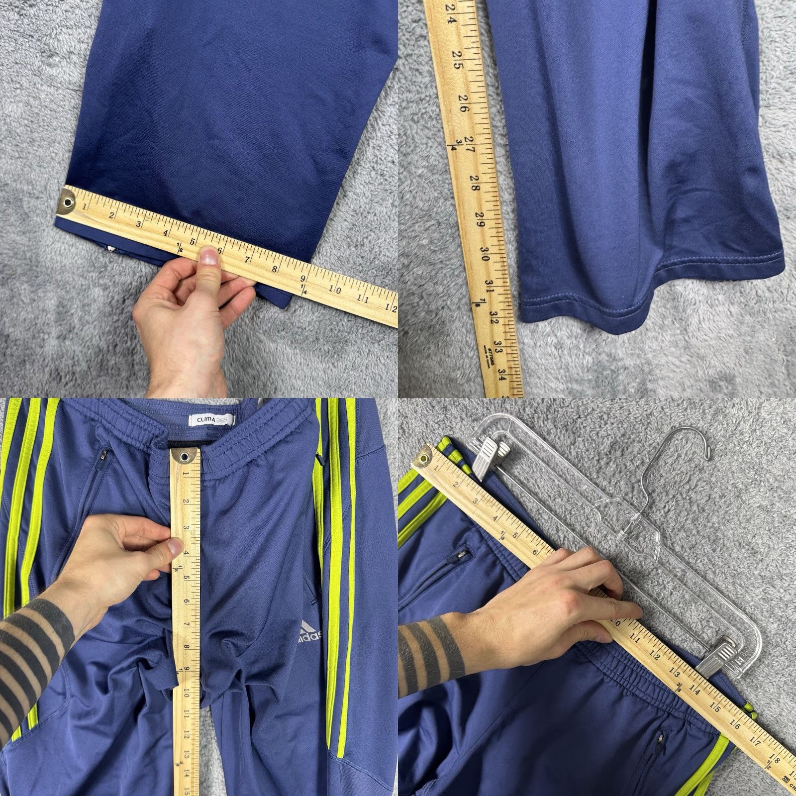 Adidas VINTAGE adidas Track Pants Mens L Baggy Y2K Streetwear Ankle Zip Neon Wide-Leg Size US 33 - 8 Thumbnail