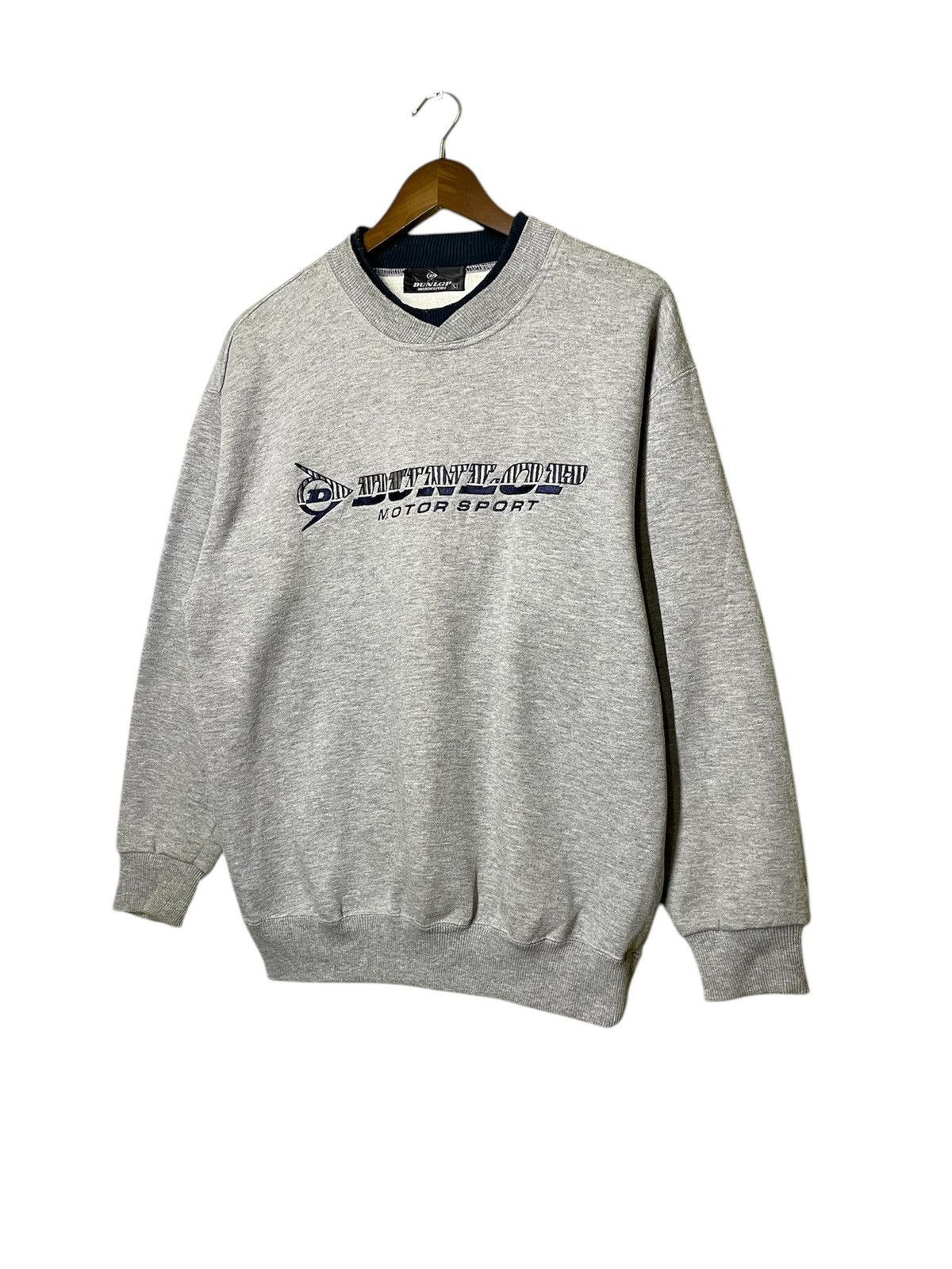Dunlop × Vintage 90s dunlop motorsport embroidered big logo sweatshirt Size US M / EU 48-50 / 2 - 2 Thumbnail