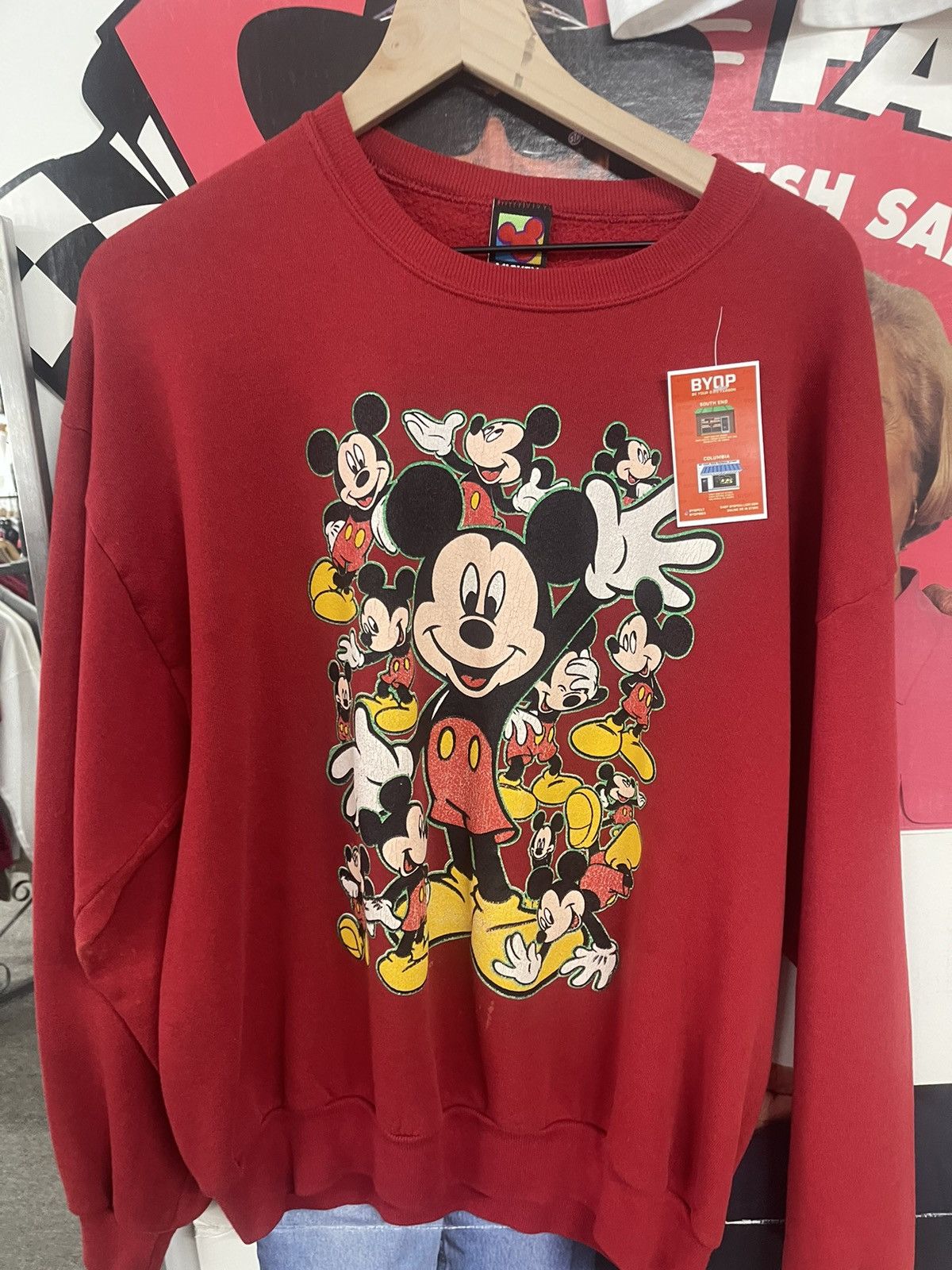 Vintage Red mickey mouse sweatshirt Size US L / EU 52-54 / 3 - 1 Preview