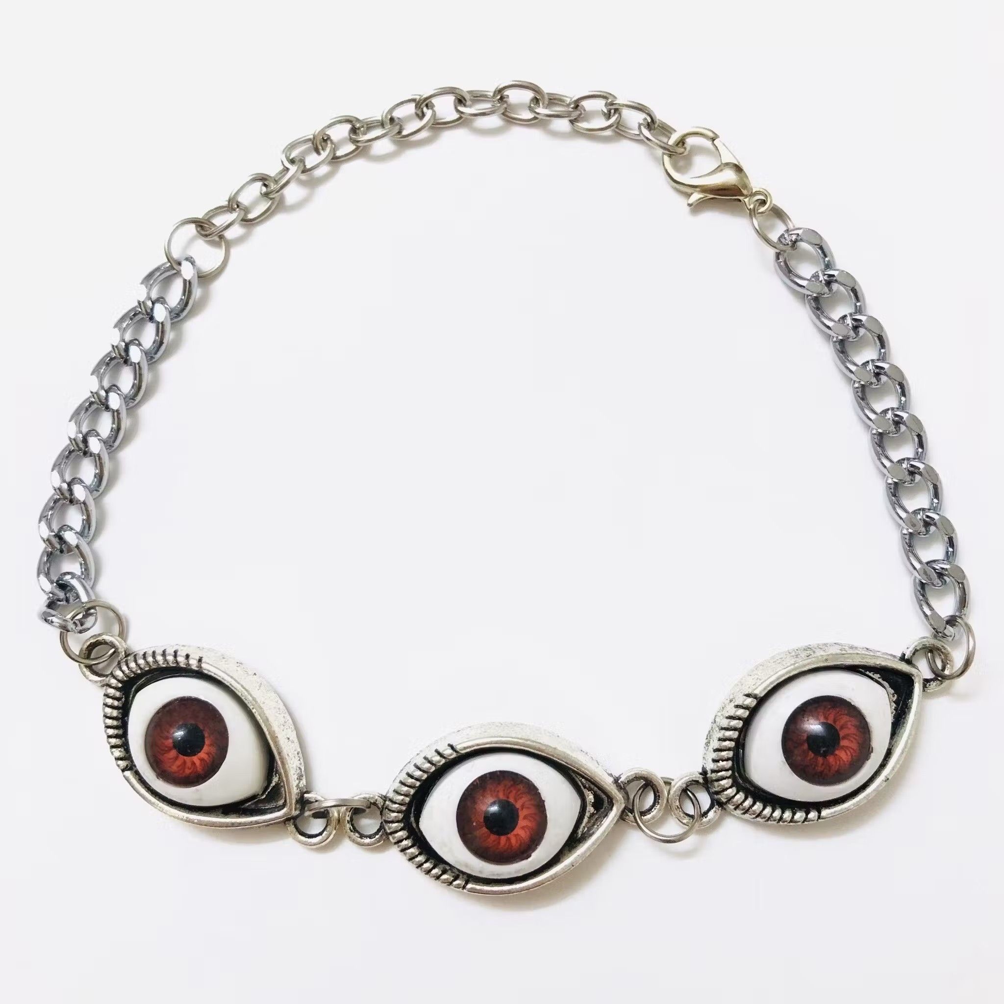 Jewelry × Vintage Unisex evil devil monster red core eyeballs bracelet Size ONE SIZE - 4 Thumbnail