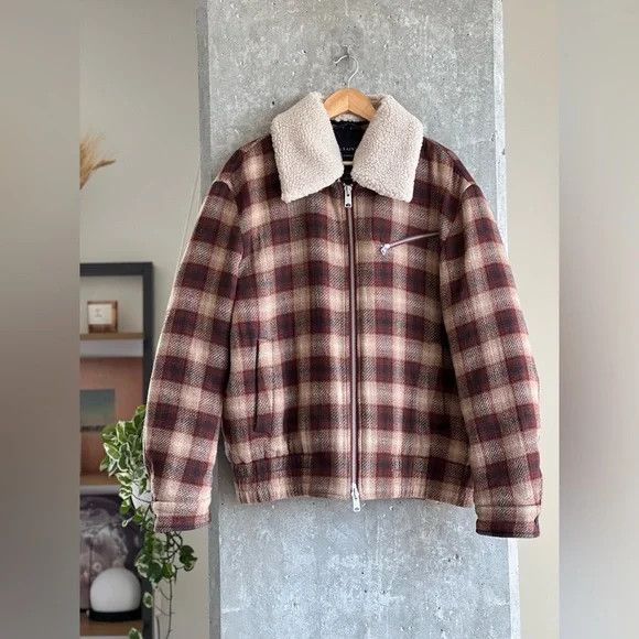 Allsaints Men’s All Saints Murphy Wool Blend Jacket in Amber Size US XXL / EU 58 / 5 - 2 Thumbnail