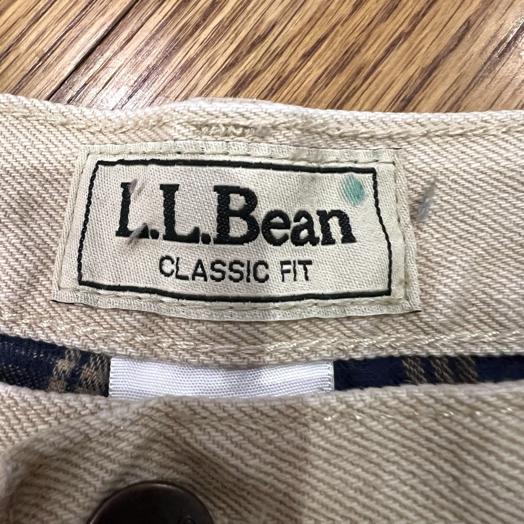 Vintage L.L. Bean Jeans Flannel Lined Mens 34x30 Classic Fit Cream Ivory Denim Size US 34 / EU 50 - 2 Thumbnail