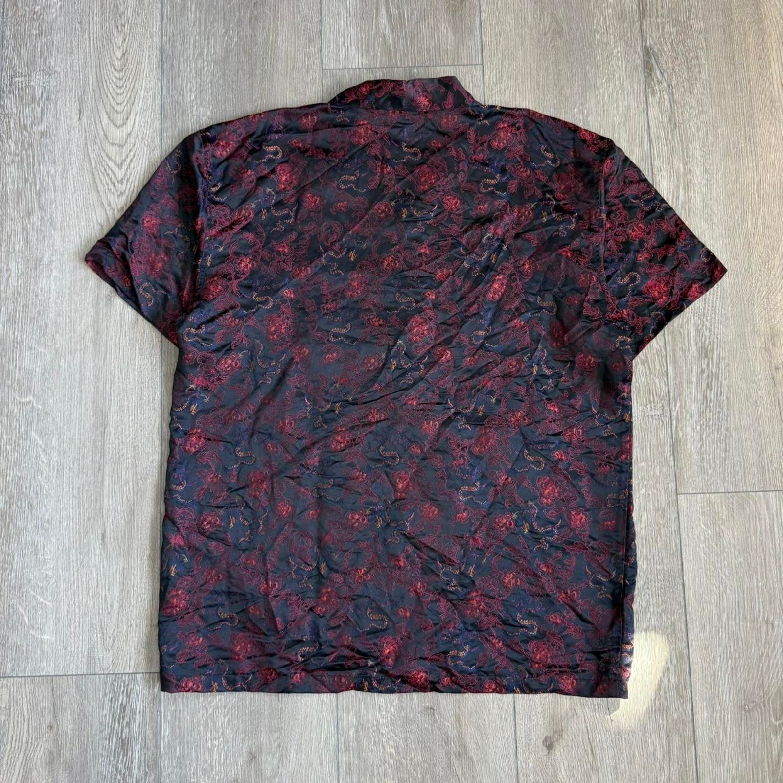 Other Vintage 90s odo silky patterned button down shirt Size US XL / EU 56 / 4 - 6 Thumbnail