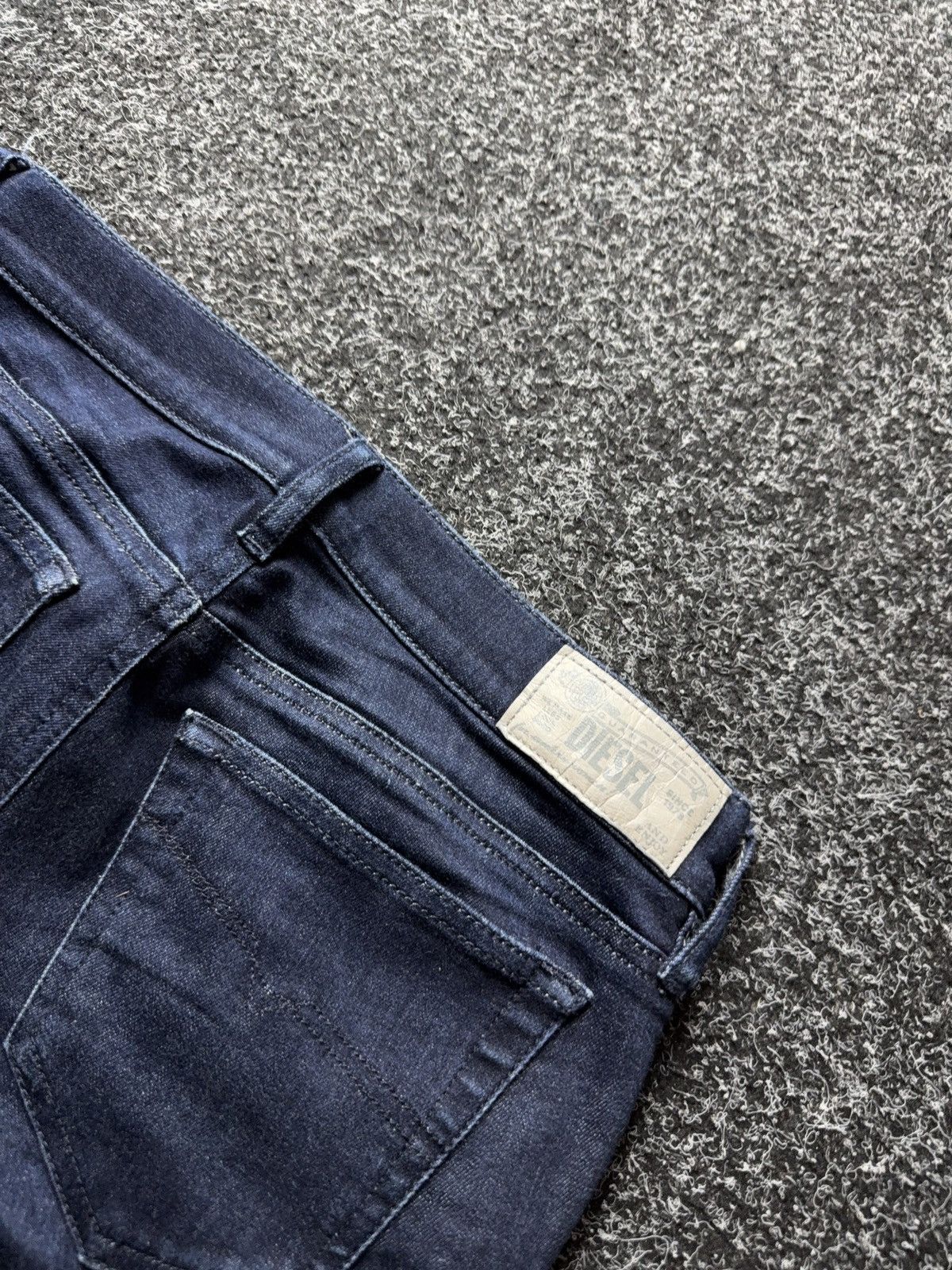 Diesel Luxury Diesel Grupee Ankle Skinny Jeans Dark Blue Stretch Size 27" / US 4 / IT 40 - 19 Thumbnail