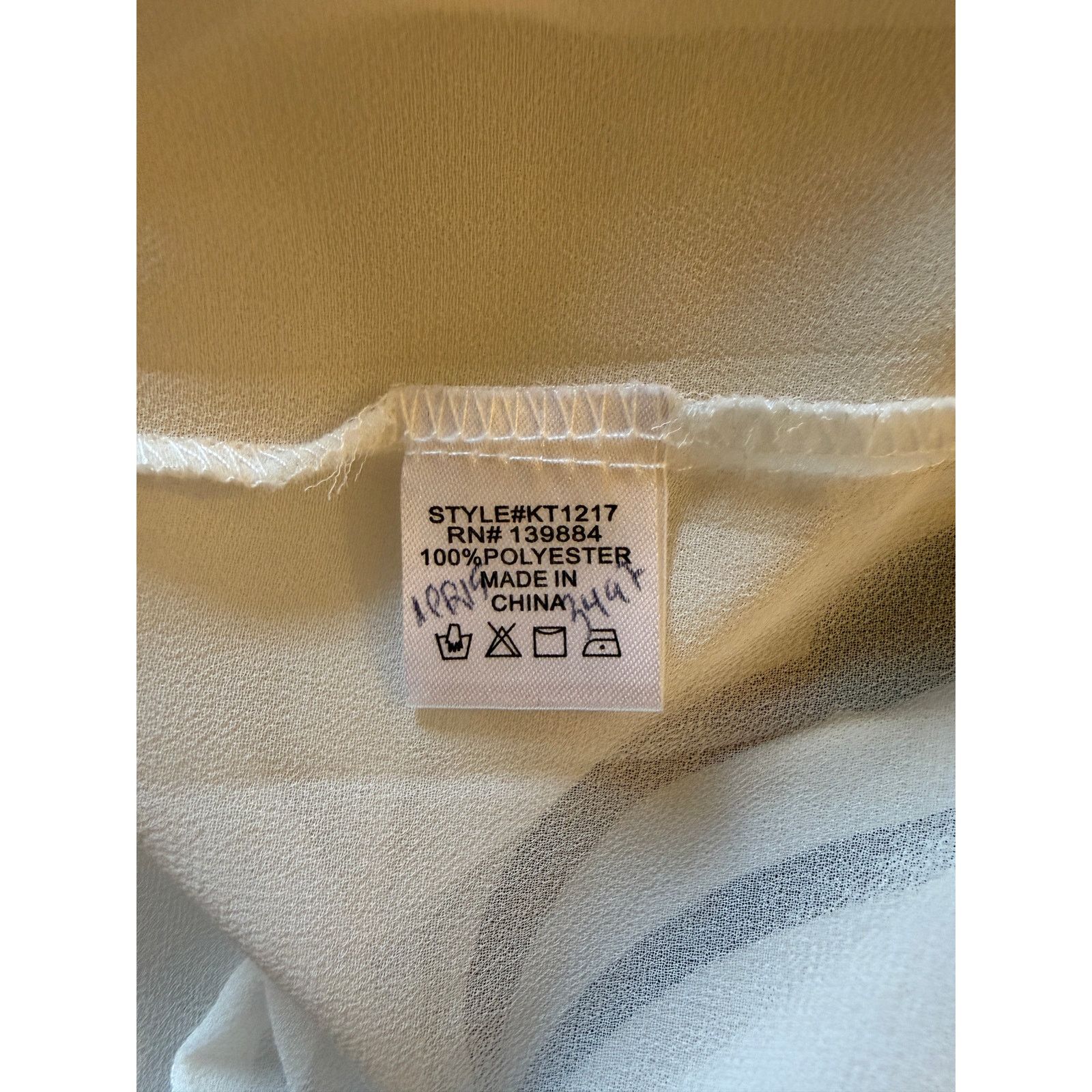 Other Oober Swank Women's White Polyester Mesh Blouse Size M / US 6-8 / IT 42-44 - 4 Thumbnail