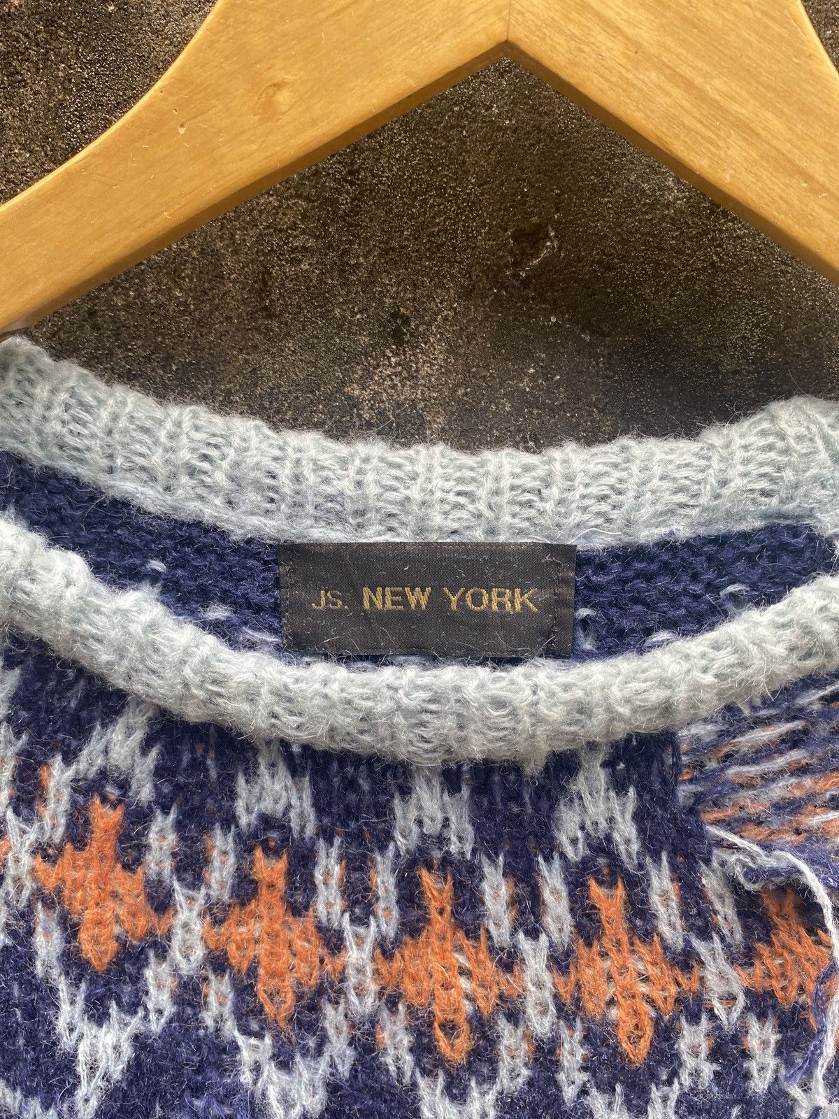 If Six Was Nine × Japanese Brand × Le Grande Bleu (L.G.B.) Js.New York Distressed Grunge Punk Knit numbernine style Size US M / EU 48-50 / 2 - 7 Thumbnail