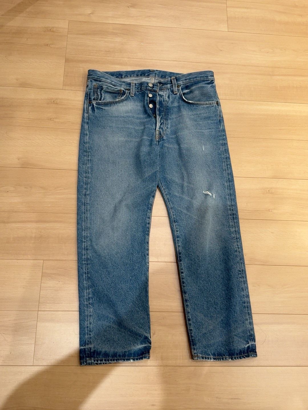 Acne Studios Acne studios Low-rise straight-leg jeans Nextarrow-2412 Size US 31 - 1 Thumbnail