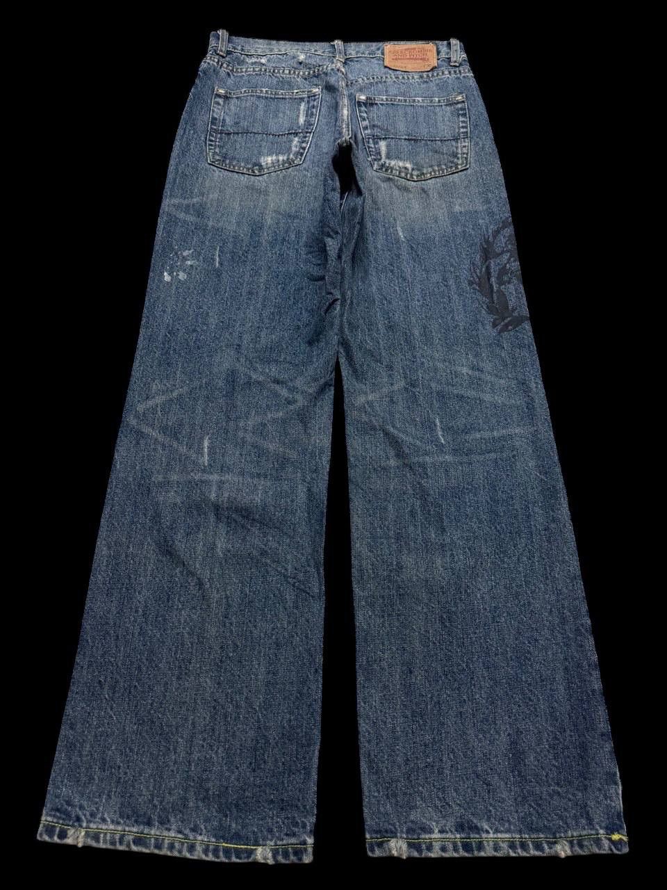 Abercrombie & Fitch BOOTCUT Sick Abrecrombie Mudwash Distress Tattoo Baggy Flare Size US 30 / EU 46 - 14 Thumbnail