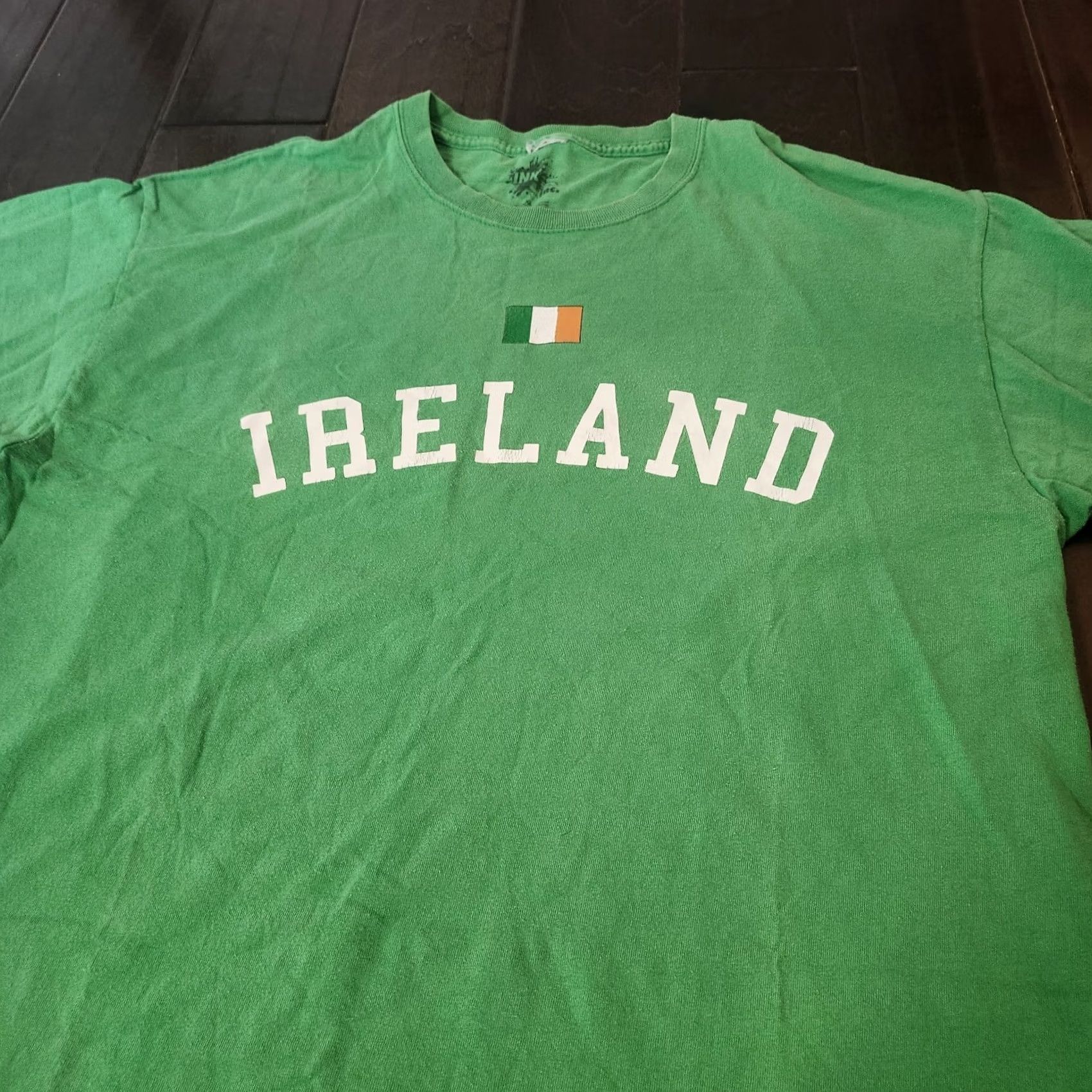 Vintage Ink Inc Ireland T Shirt Green Irish Flag Graphic Mens XL Shirt Crew Neck Short Sleeve Cotton Size US XL / EU 56 / 4 - 7 Thumbnail