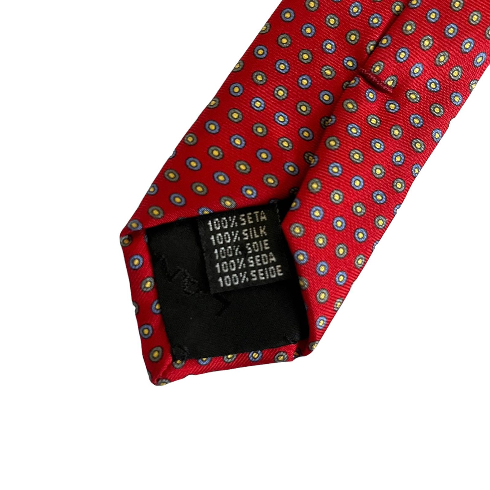 Lancel Lancel Red Geometric Print Foulard Silk Tie Size ONE SIZE - 7 Thumbnail