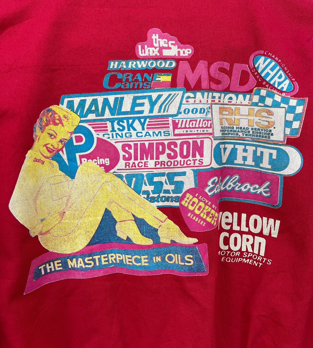 YELLOW CORN 🔥VINTAGE 90'S YELLOW CORN FULL PATCHES RACING BOMBER JACKET Size US L / EU 52-54 / 3 - 22 Thumbnail