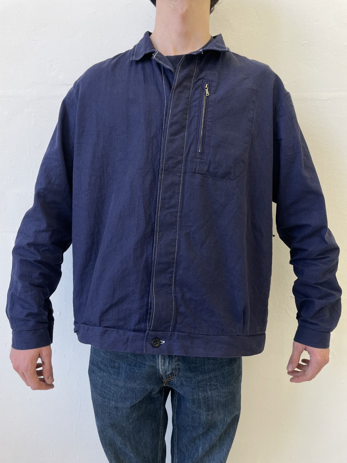 Vintage Vintage OTAVAN Czech Workwear Herringbone Jacket late 70s Size US XL / EU 56 / 4 - 1 Thumbnail