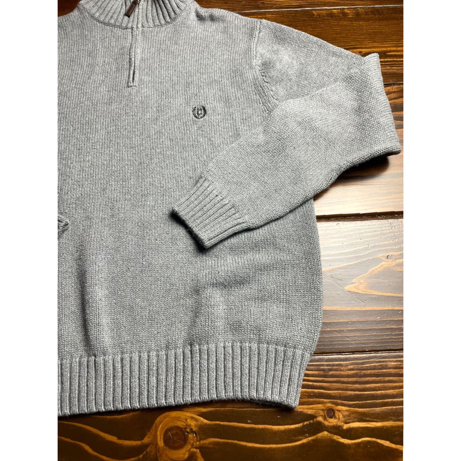 Chaps Chaps Sweater Women's Size Large Gray Knit 1/4 Zip Pullover Size L / US 10 / IT 46 - 3 Thumbnail