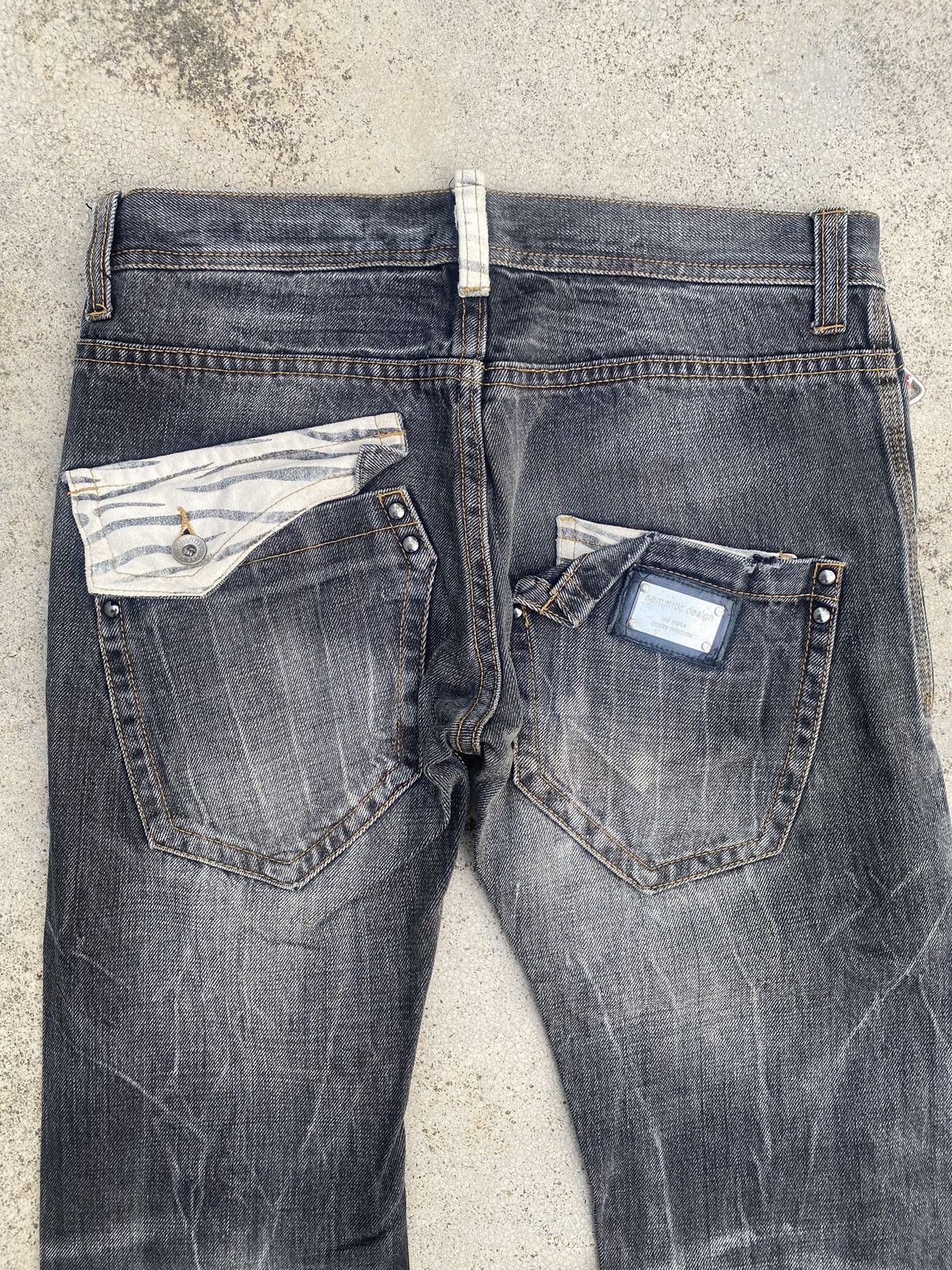 If Six Was Nine Japanese Brand Semantic Clawmark Straightcut Denim Jeans Size US 31 - 16 Thumbnail