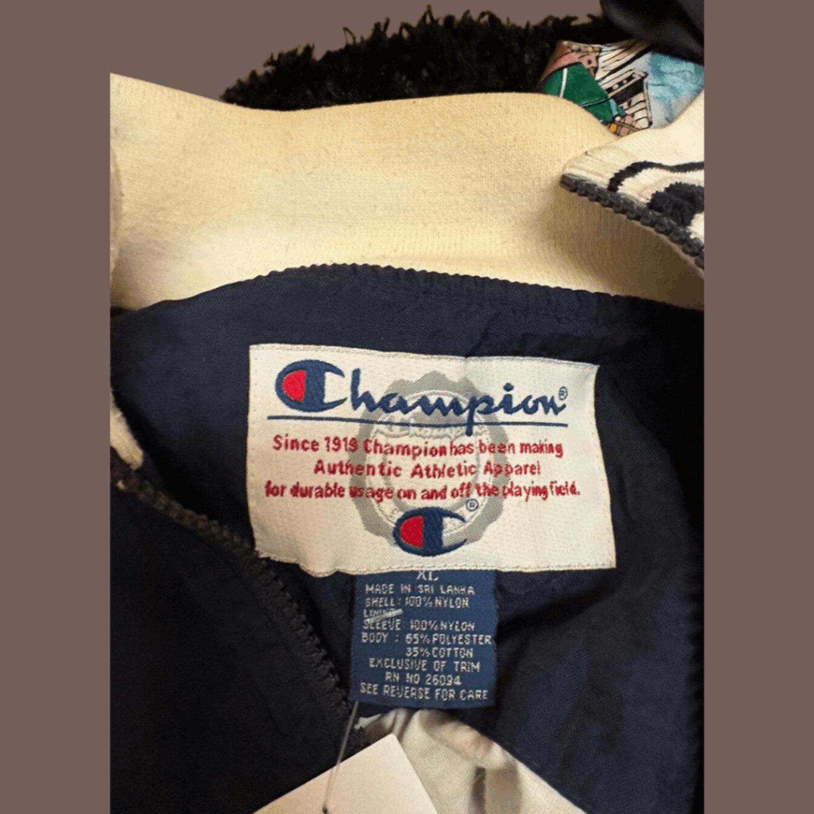 Champion × Vintage VTG Champion Pullover | Navy Half-Zip Logo XL 90s Streetwear Size US XL / EU 56 / 4 - 5 Thumbnail
