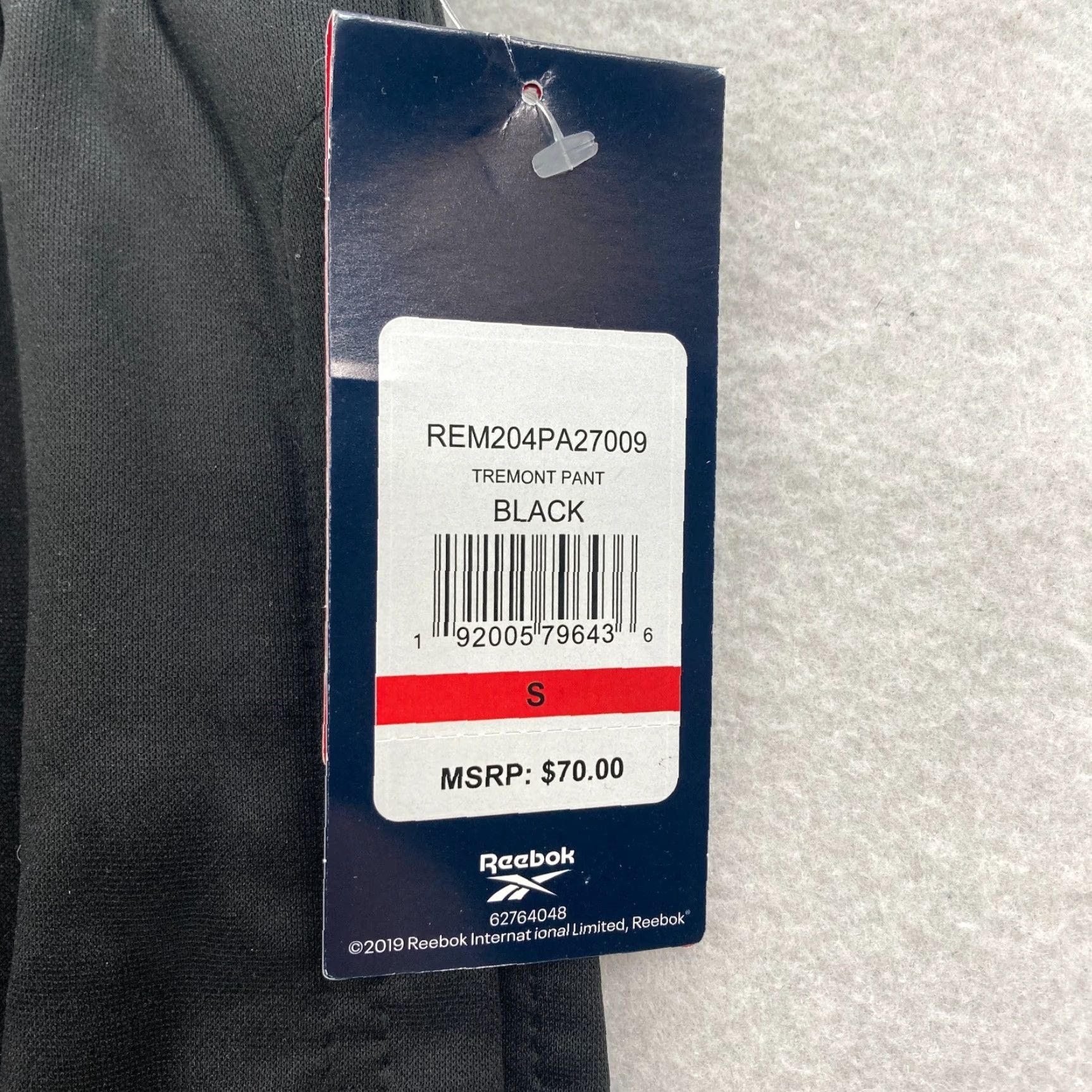 Reebok Reebok Tremont Pants Mens Small Slim Fit Straight Black Zip Pocket Travel Size US 29 - 4 Thumbnail